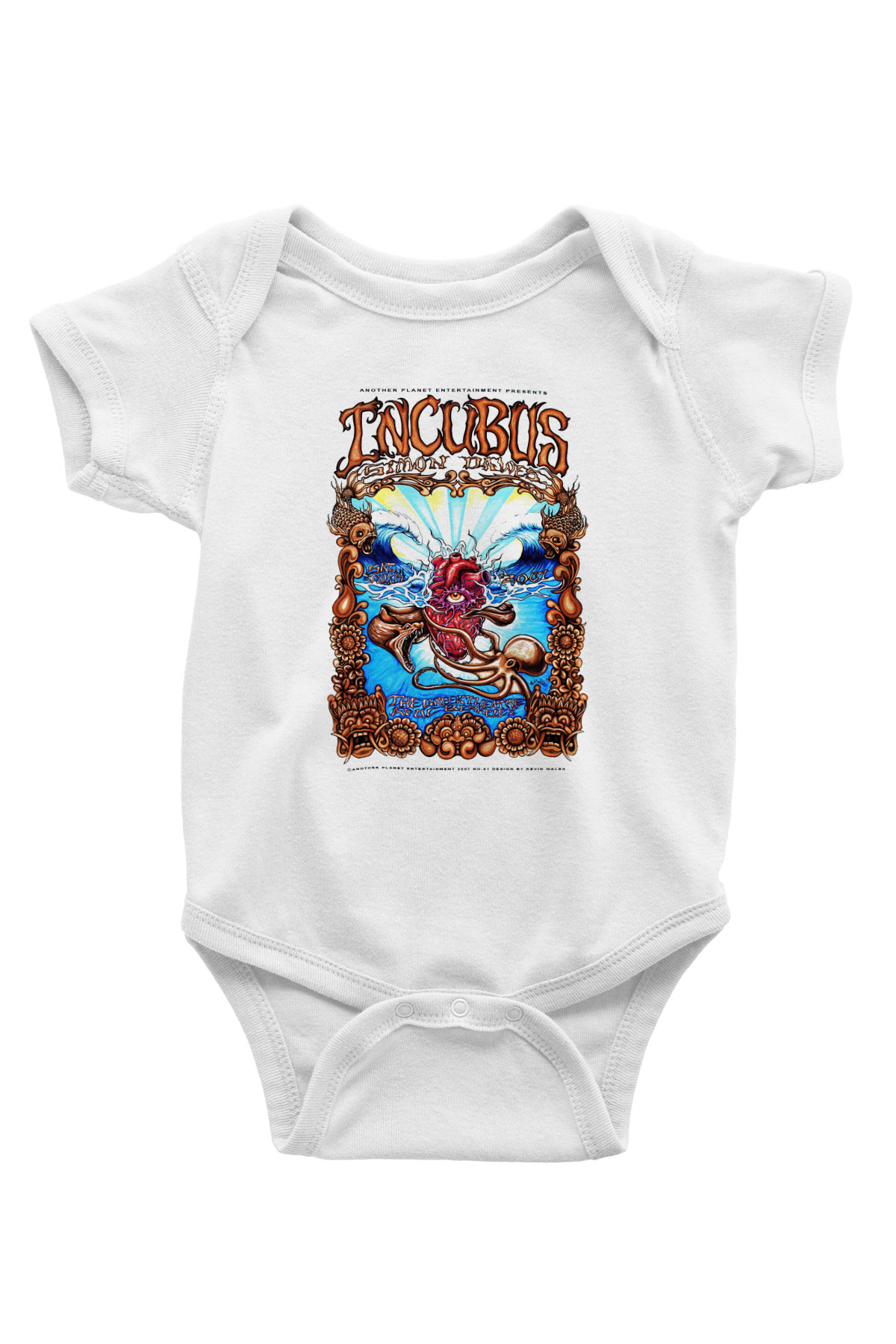 Incubus Baskılı Beyaz Unisex Bebek Body - Zıbın