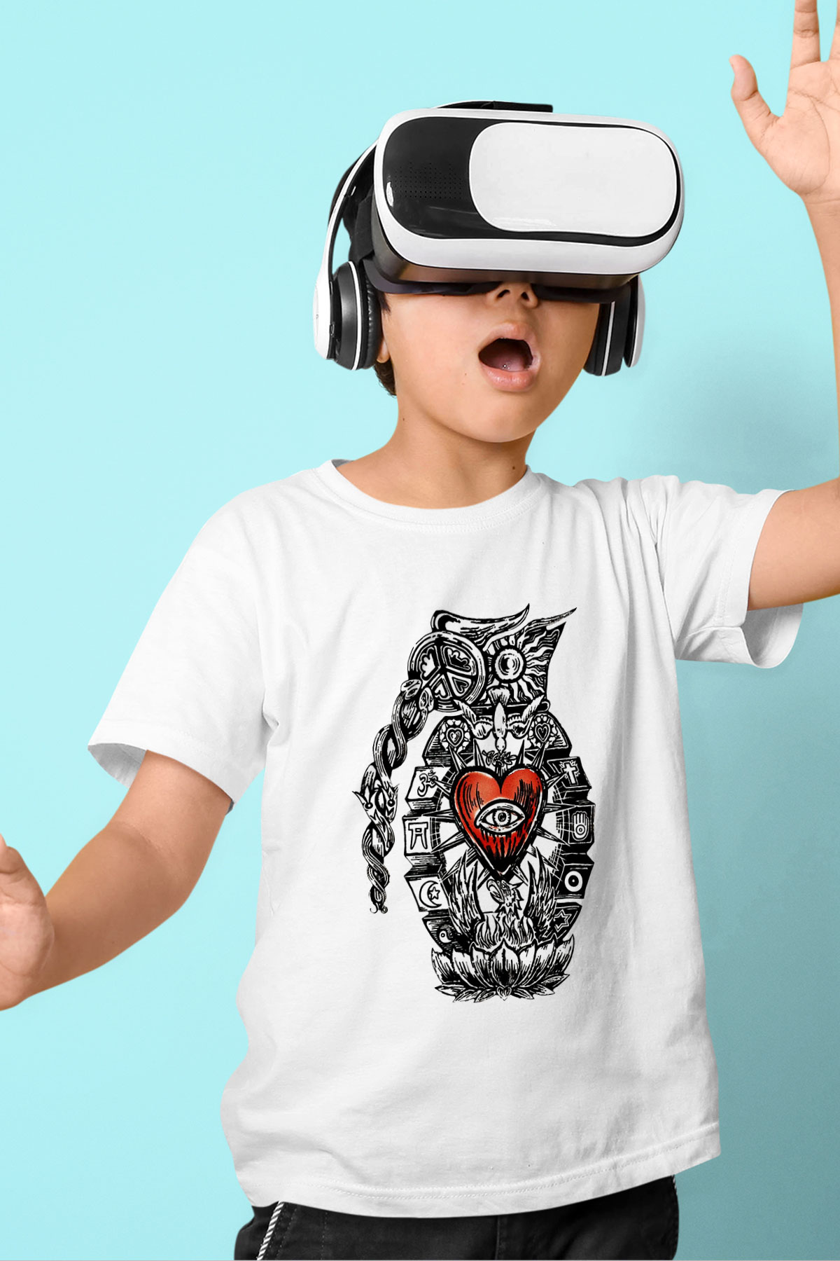 Incubus Baskılı Beyaz Unisex Çocuk Tişört