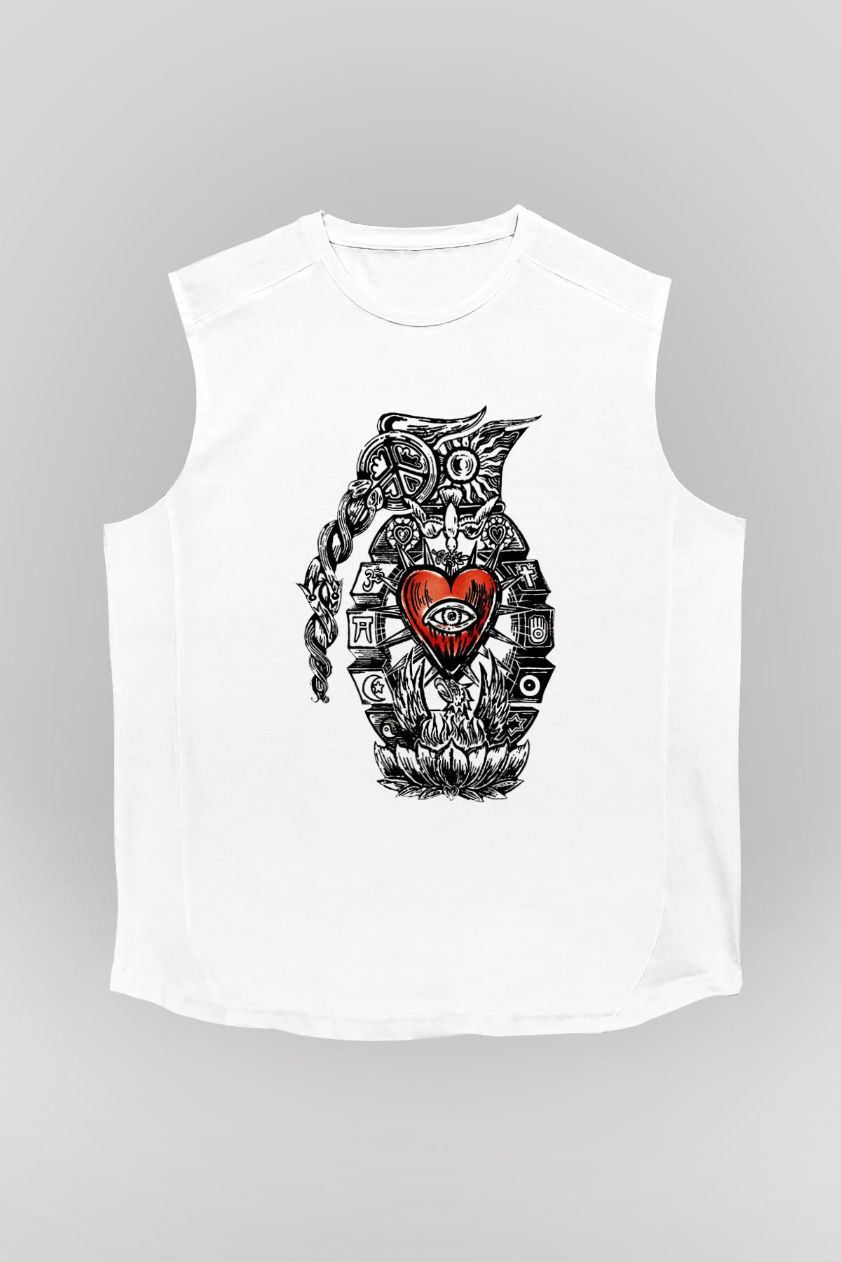 Incubus Beyaz Unisex Kolsuz Tişört