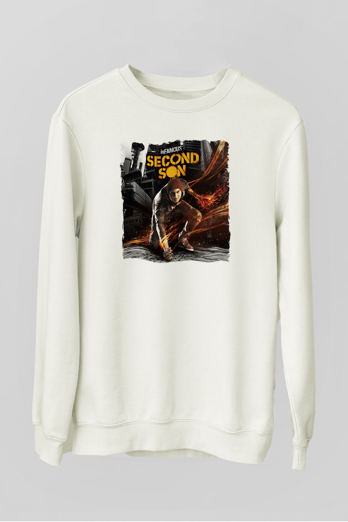 Infamous Beyaz Unisex Sweatshirt