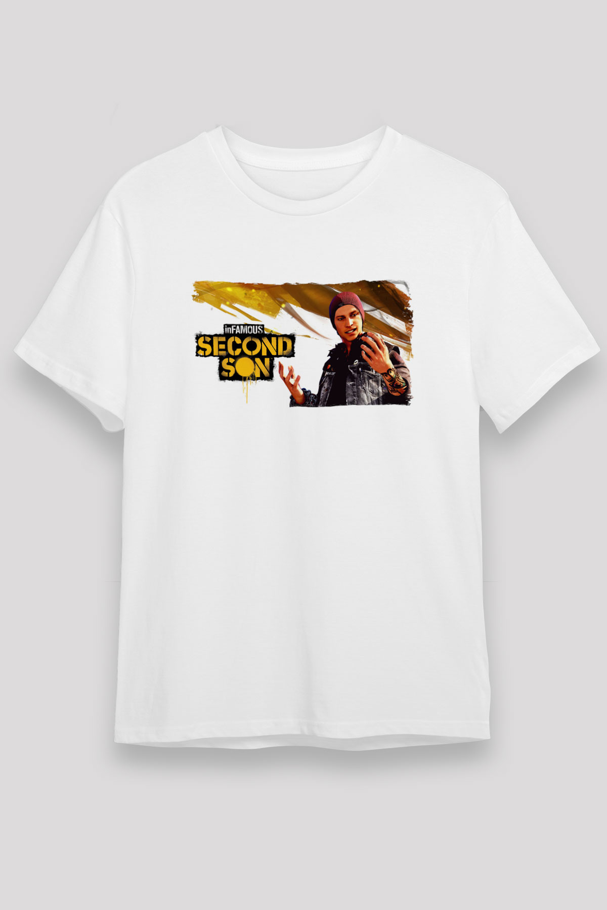 Infamous Beyaz Unisex Tişört T-Shirt