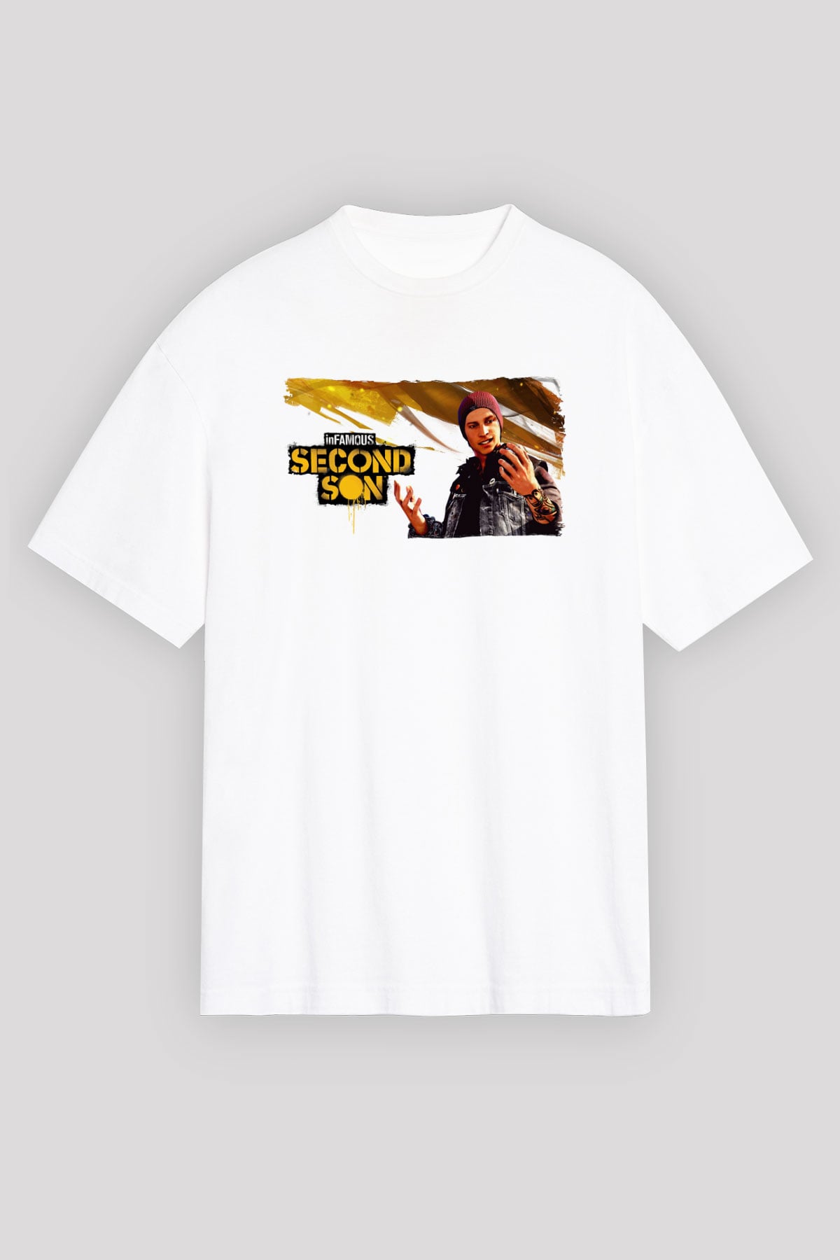 Infamous Beyaz Oversize Tişört Oversize T-shirt