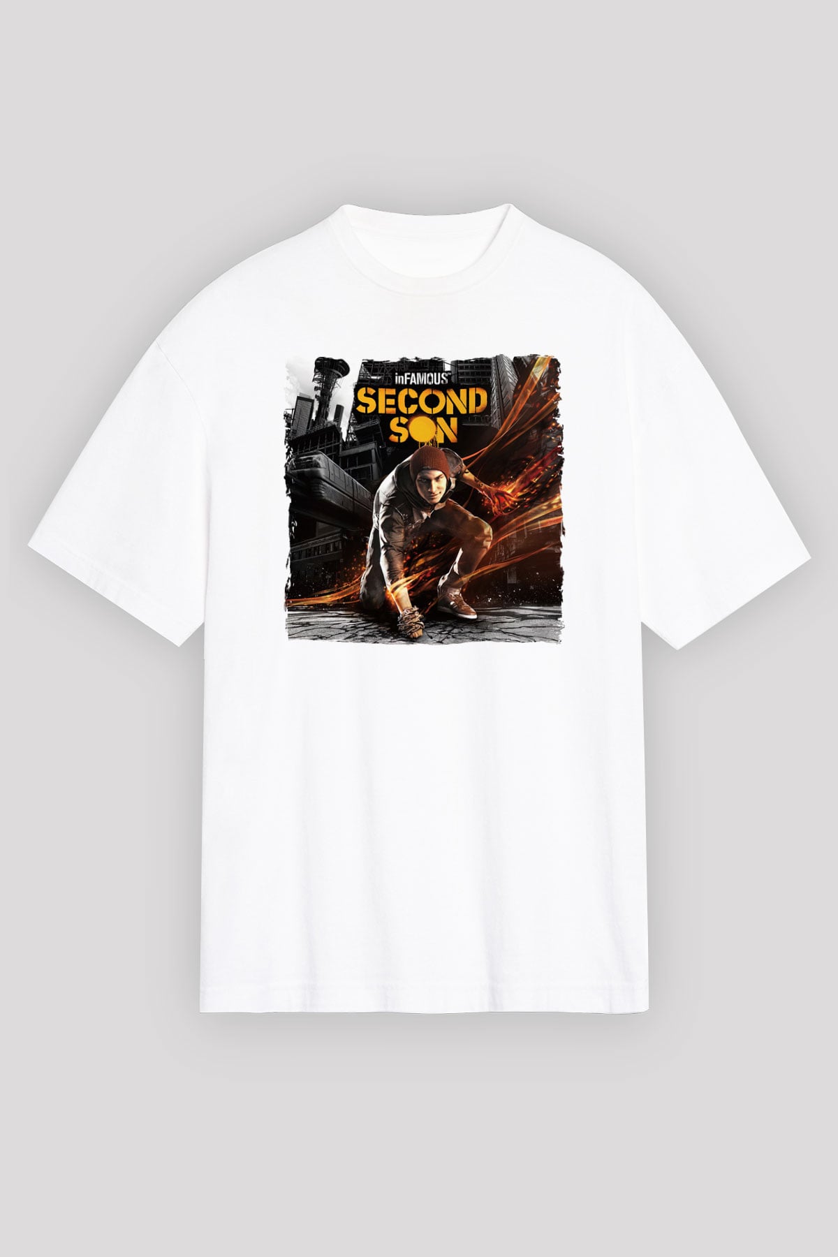 Infamous Beyaz Oversize Tişört Oversize T-shirt