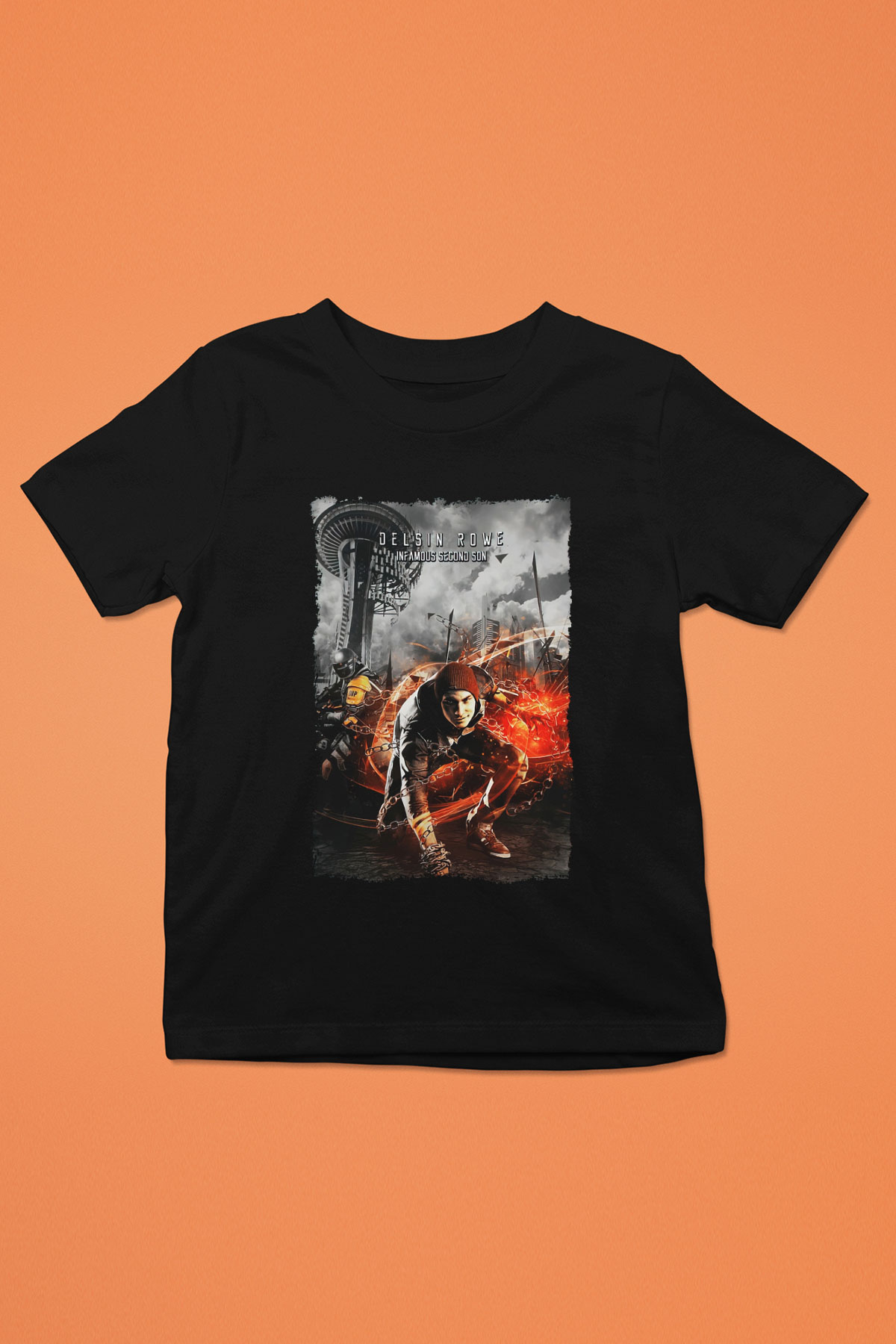 Infamous Siyah Unisex Çocuk Tişört