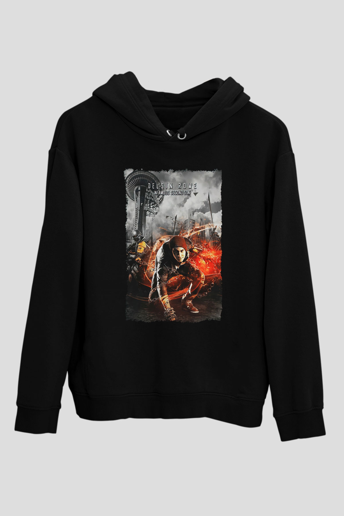 Infamous Siyah Unisex Hoodie