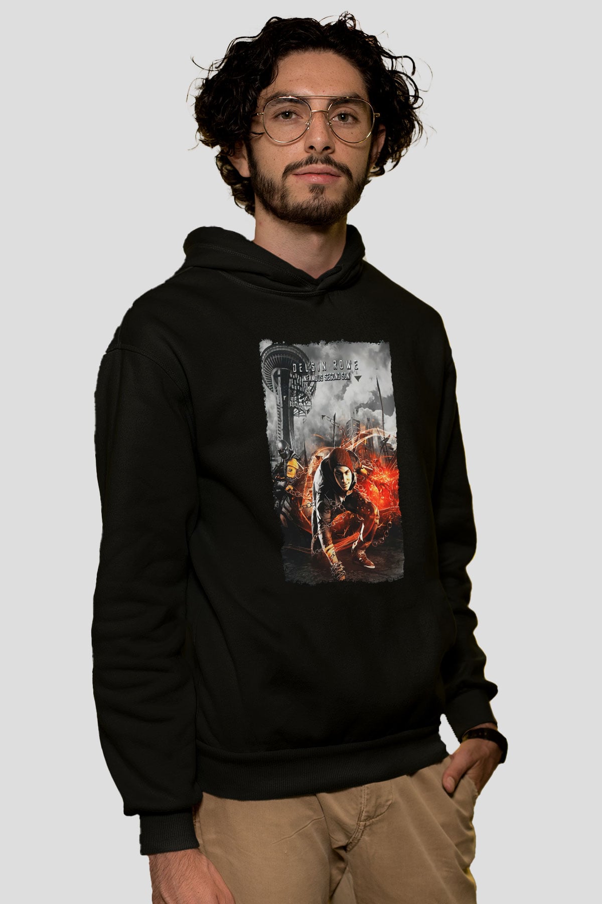 Infamous Siyah Unisex Hoodie