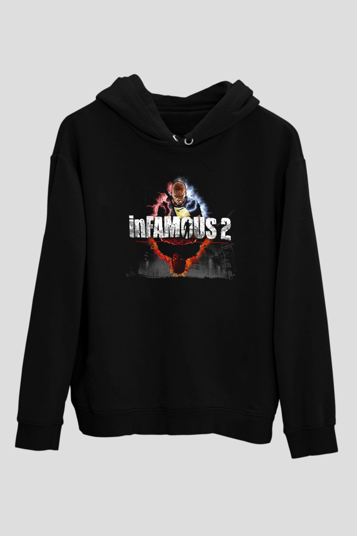 Infamous Siyah Unisex Hoodie
