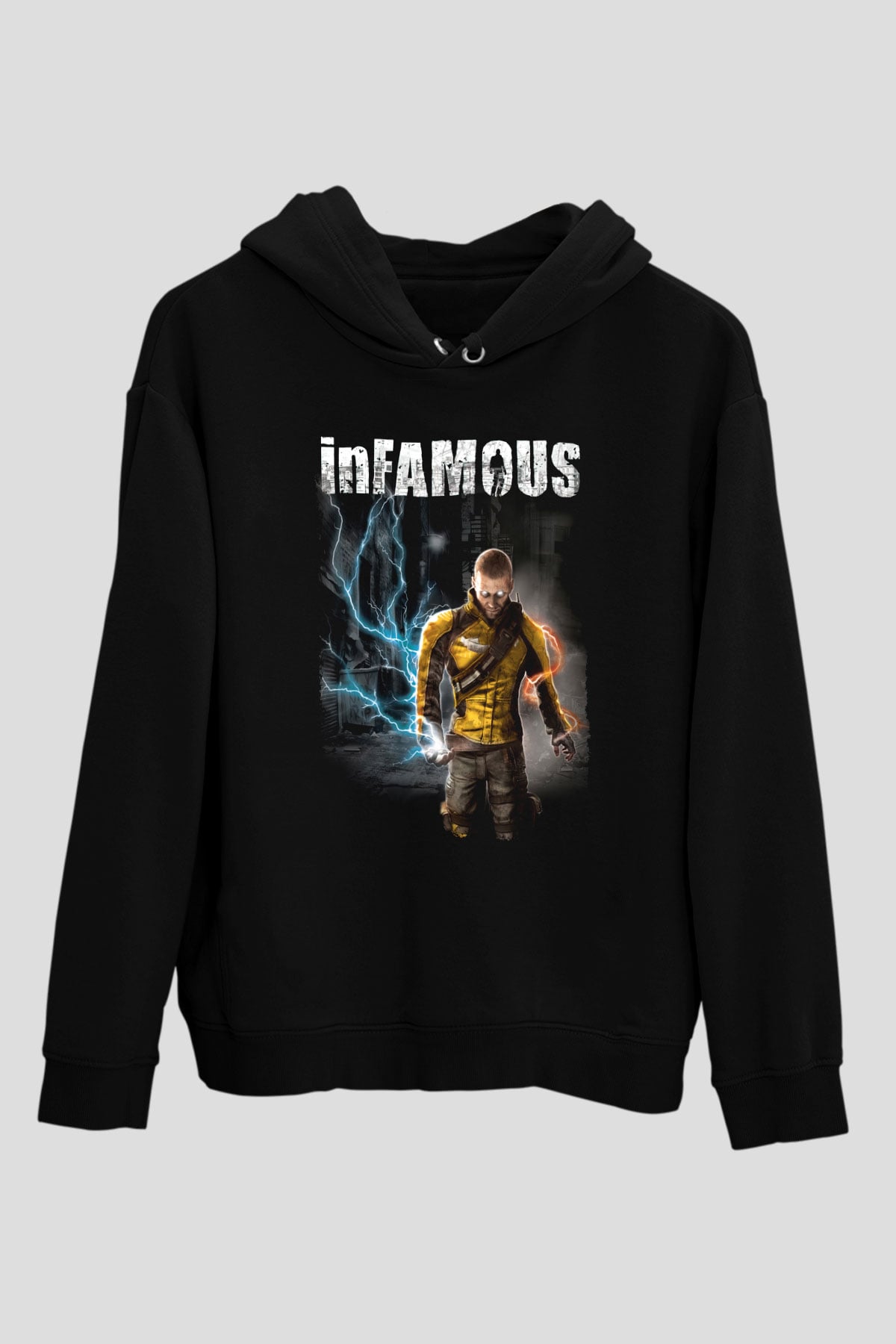 Infamous Siyah Unisex Hoodie