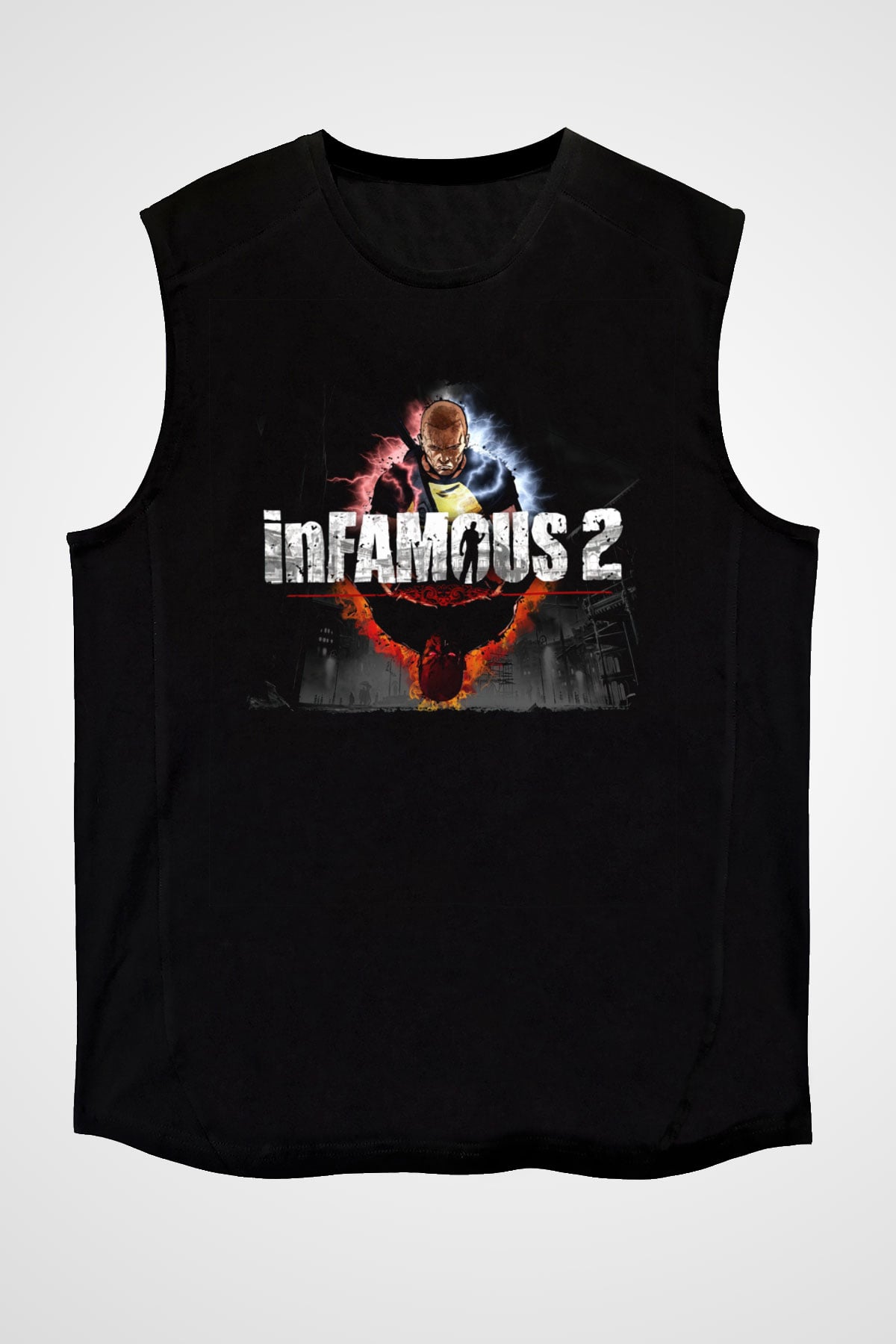 Infamous Siyah Unisex Kolsuz Tişört