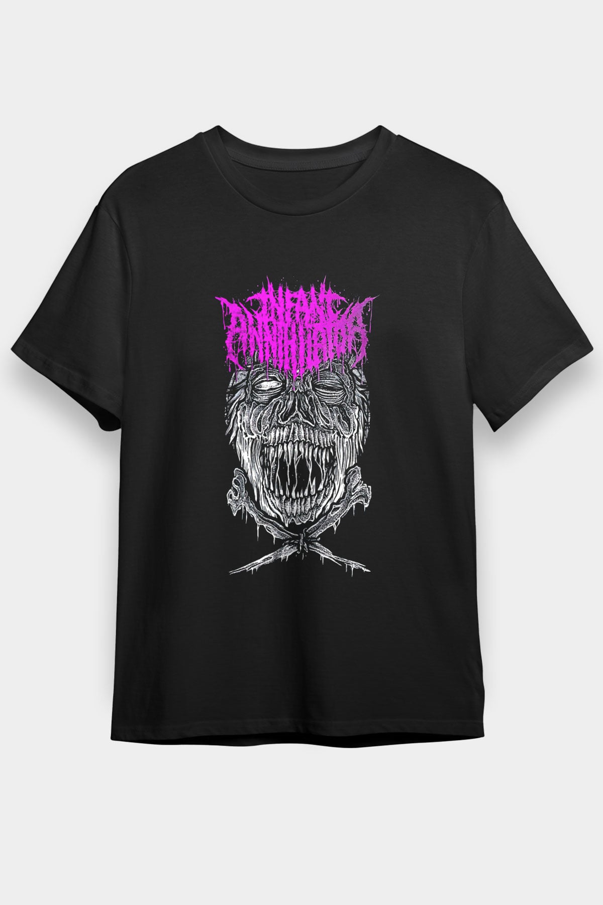İnfant Annihilator Baskılı Unisex Siyah Tişört - Tshirt