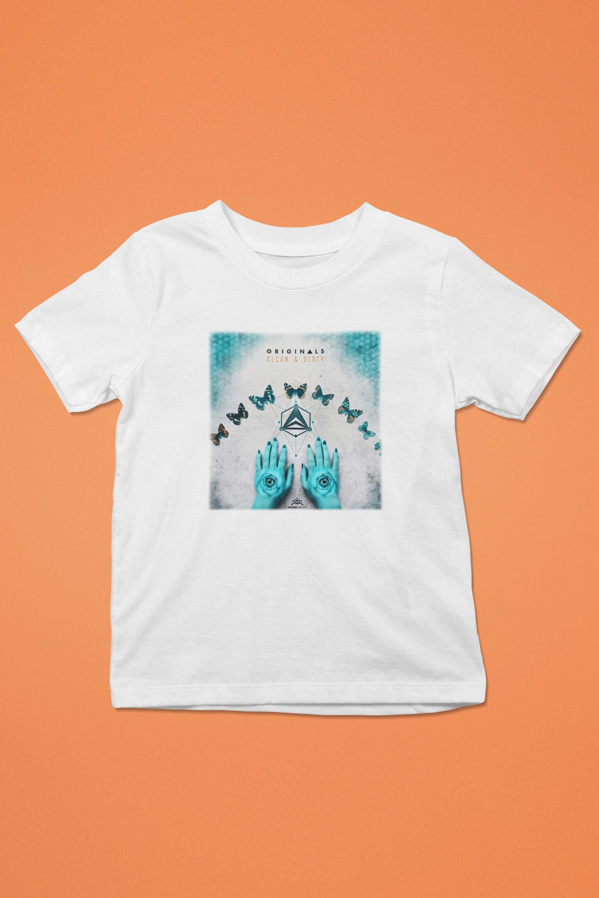 Infected Mushroom Baskılı Beyaz Unisex Çocuk Tişört