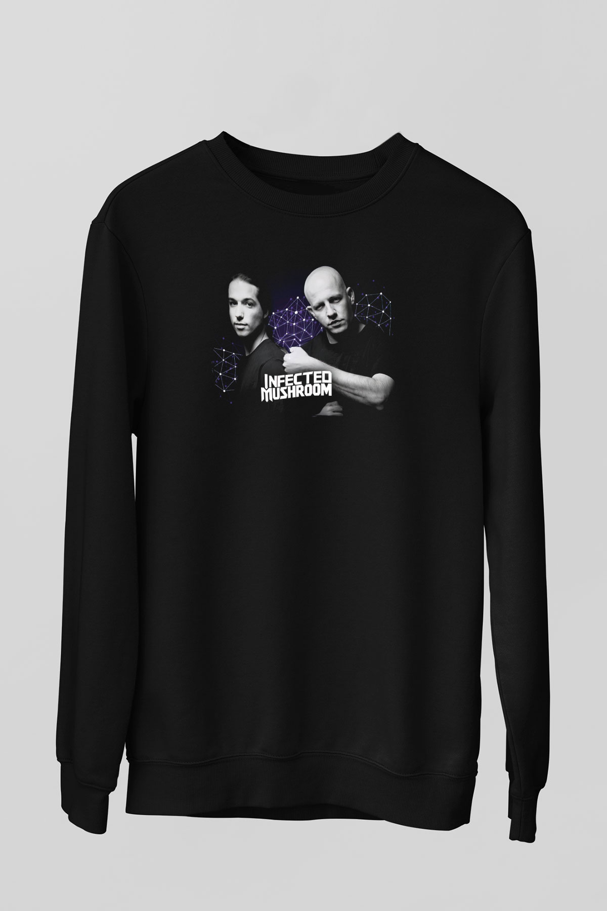Infected Mushroom Siyah Unisex Sweatshirt