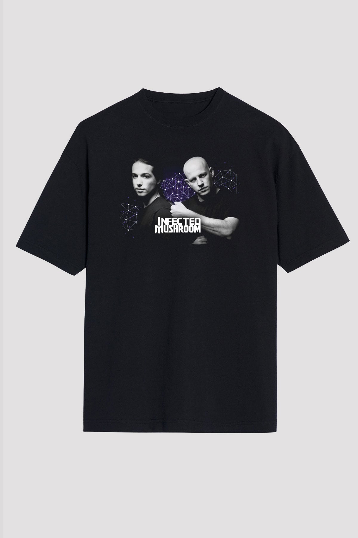 Infected Mushroom Siyah Oversize Tişört Oversize T-shirt - TişörtFabrikası