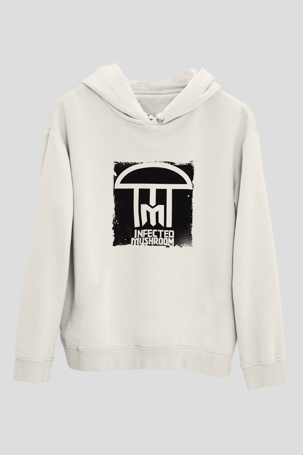 Infected MushroomBaskılı Beyaz Hoodie