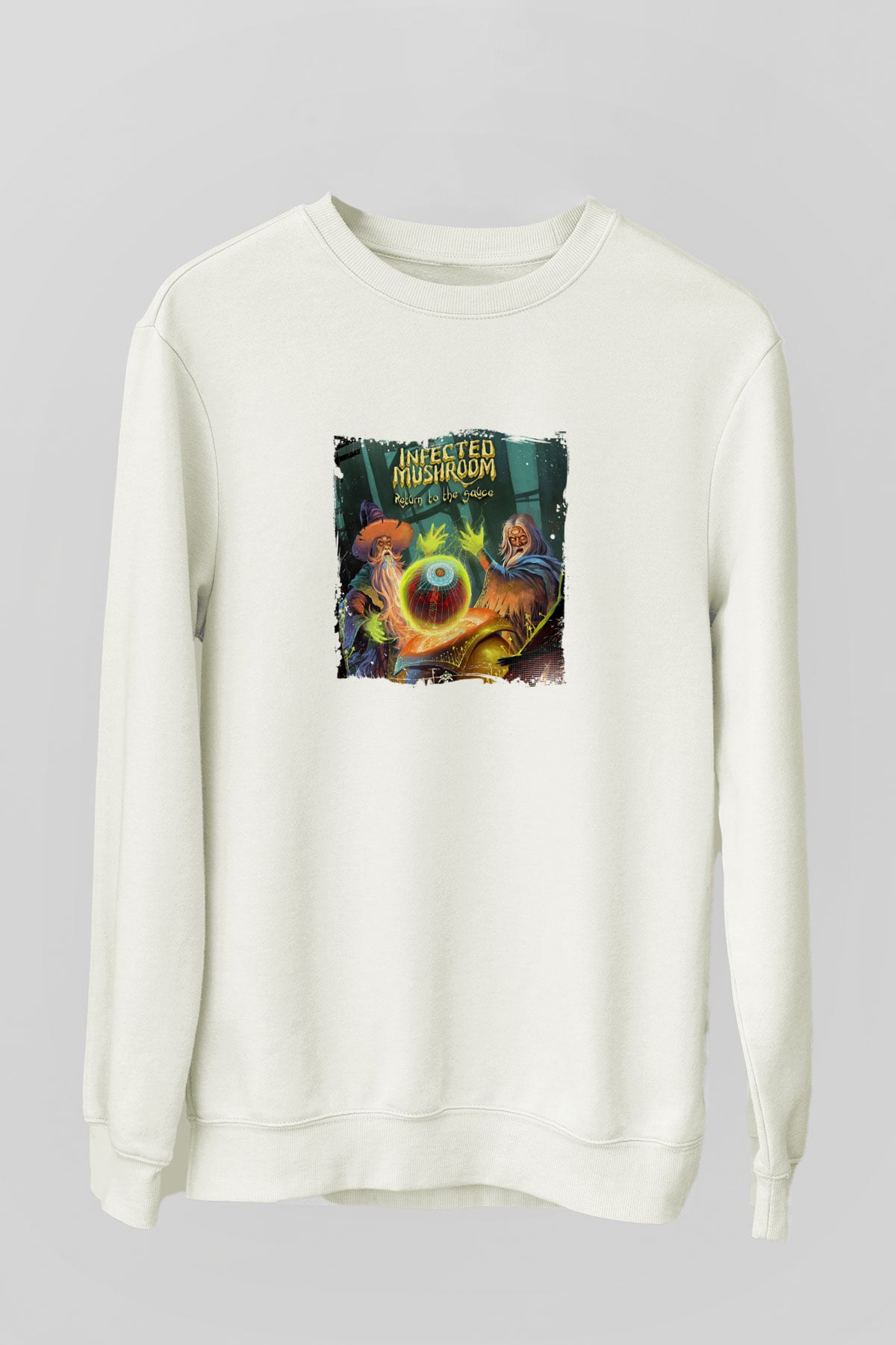Infected MushroomBaskılı Beyaz Sweatshirt
