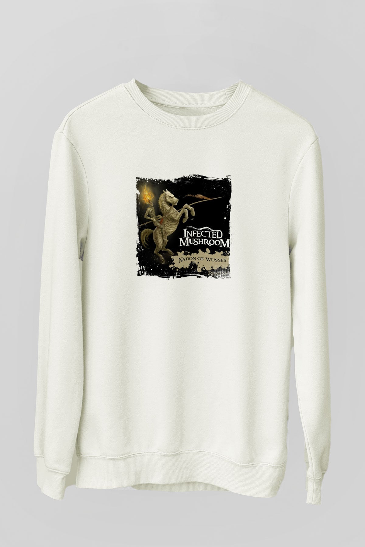 Infected MushroomBaskılı Beyaz Sweatshirt