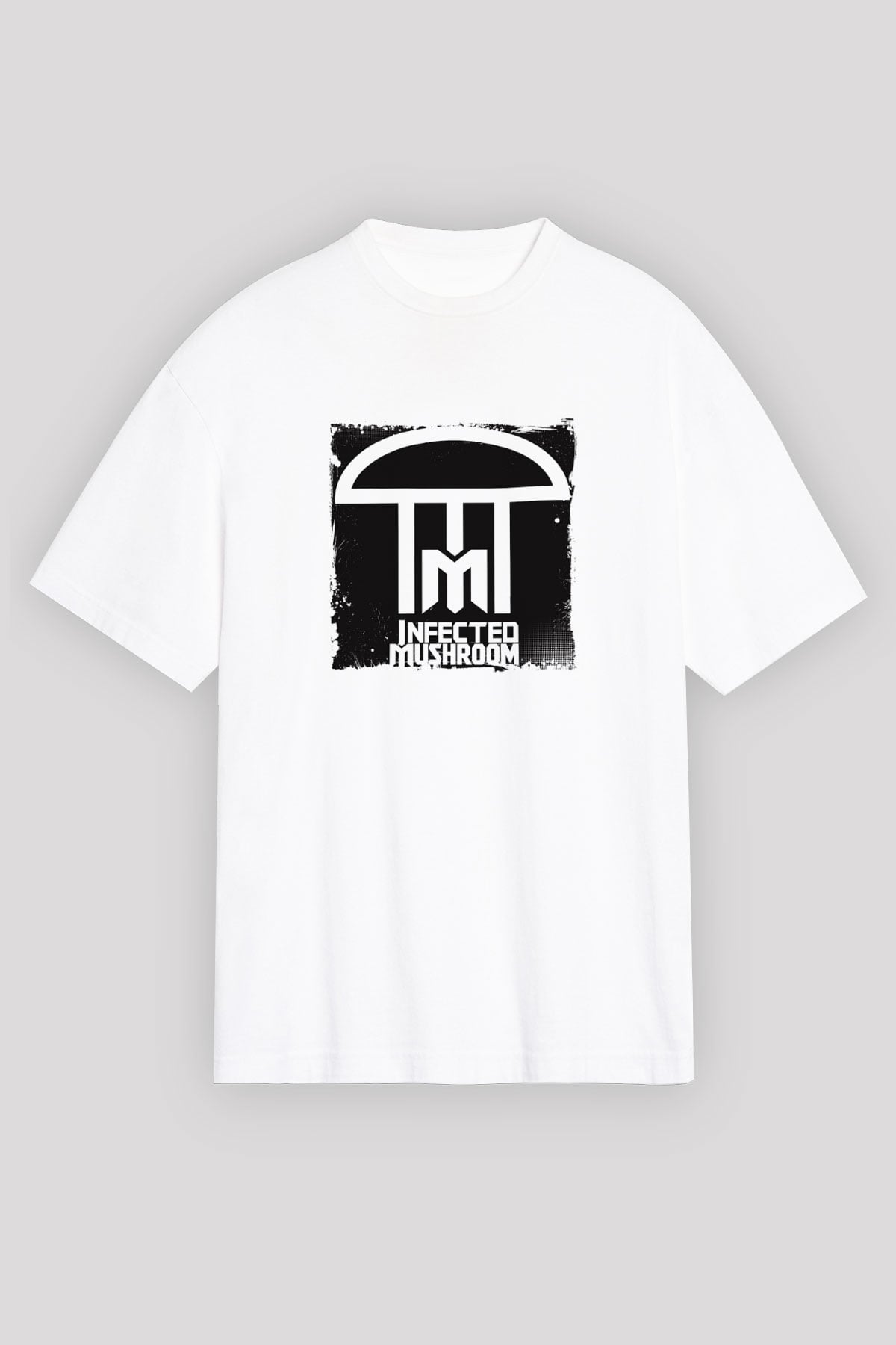 Infected MushroomBaskılı Beyaz Oversize Tişört