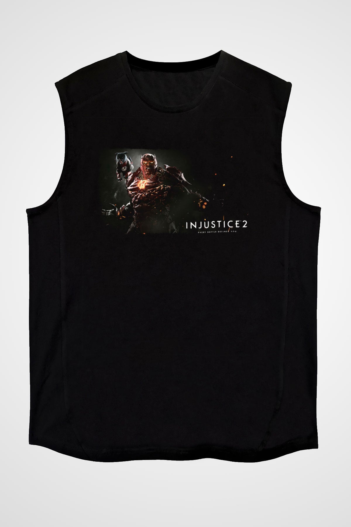 Injustice 2 Siyah Unisex Kolsuz Tişört