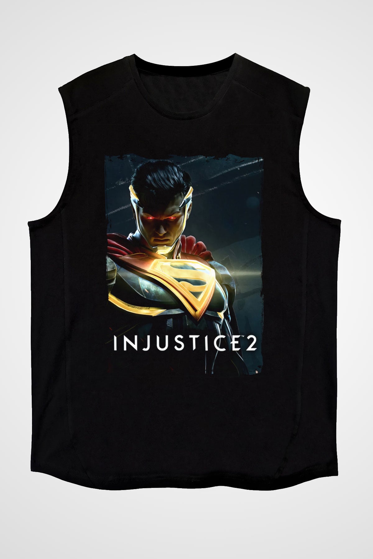 Injustice 2 Siyah Unisex Kolsuz Tişört