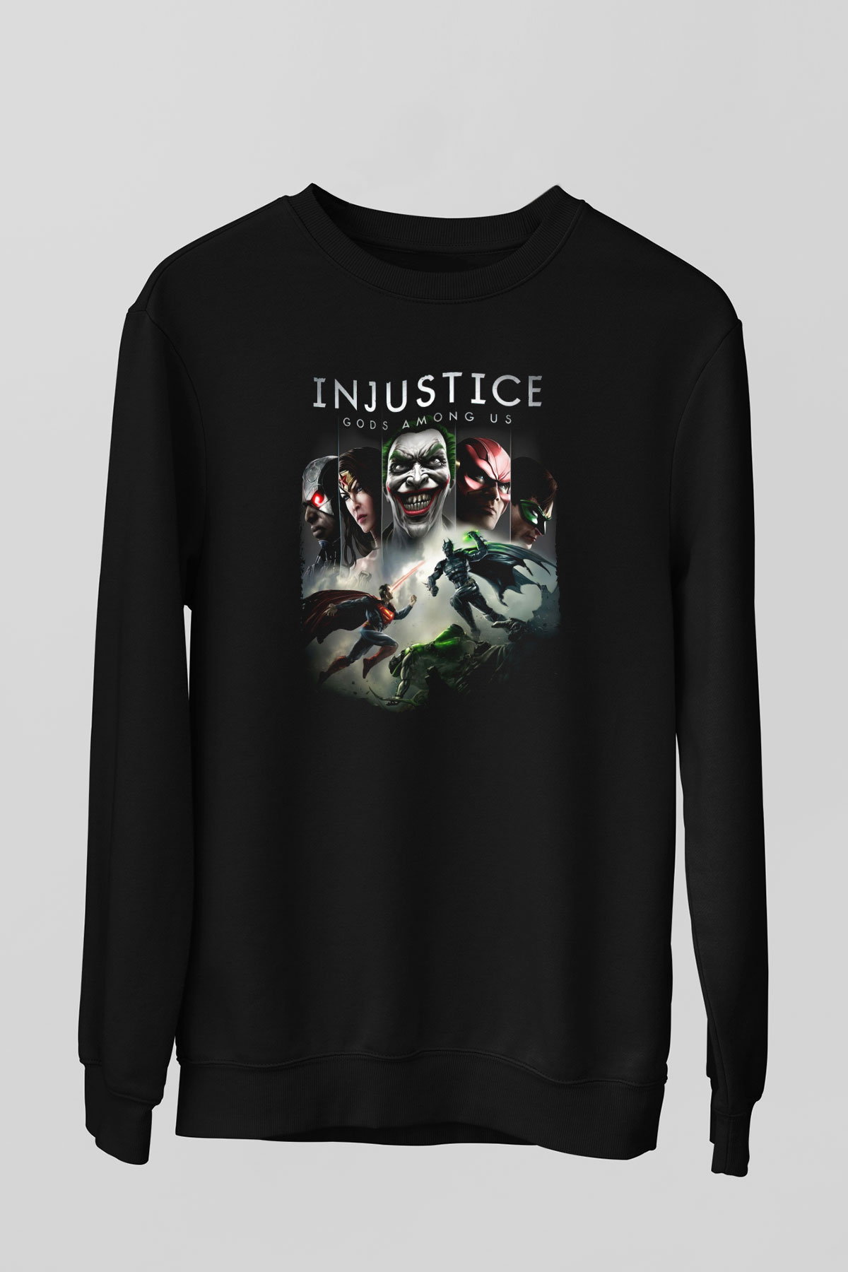Injustice 2 Siyah Unisex Sweatshirt