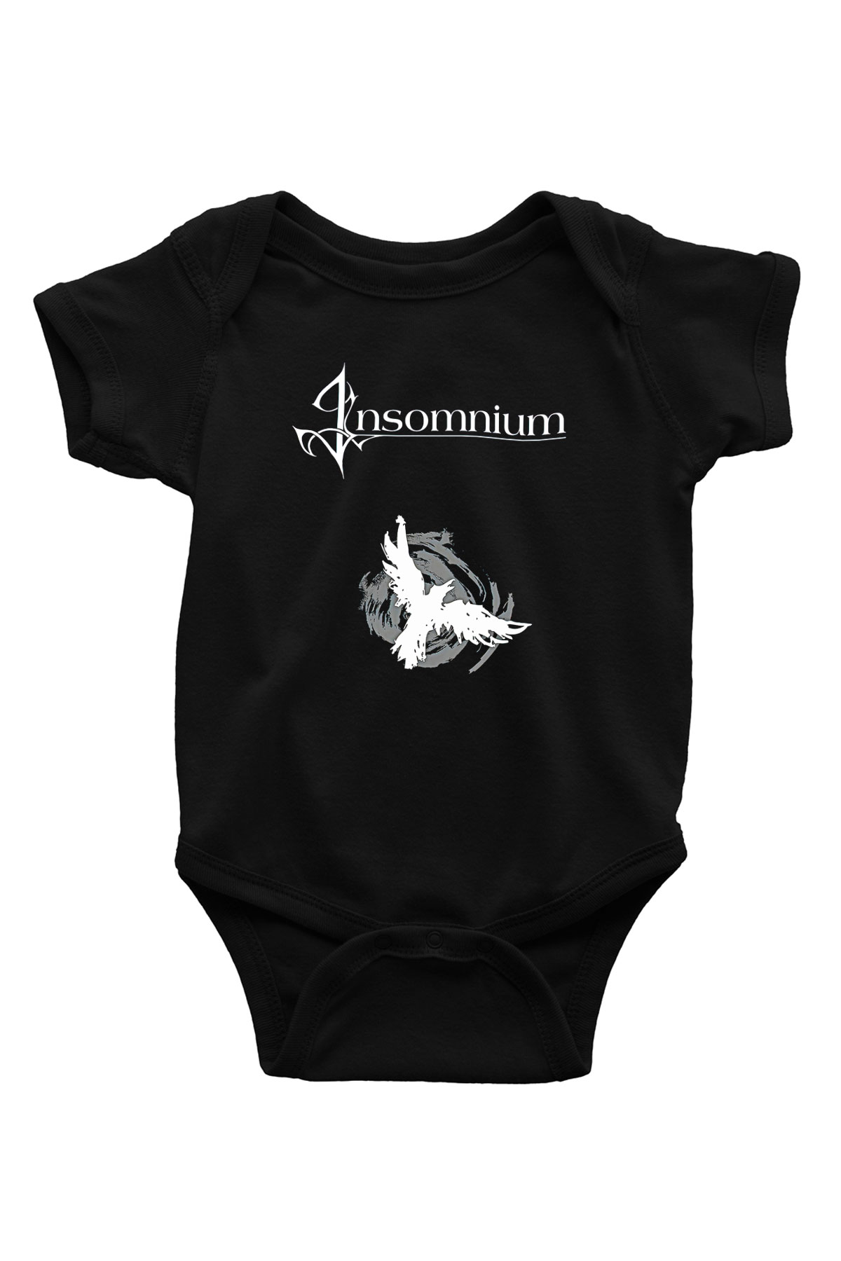 Insomnium Baskılı Unisex Siyah Bebek Body - Zıbın