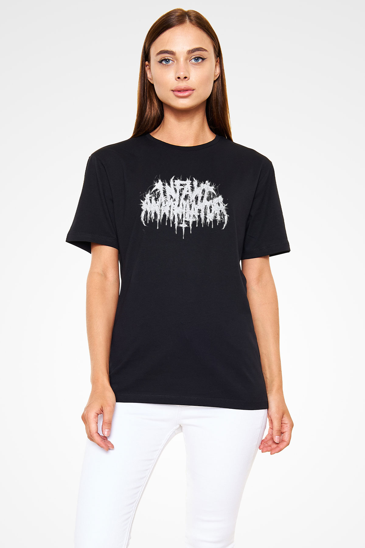 Insomnium Baskılı Unisex Siyah Tişört - Tshirt
