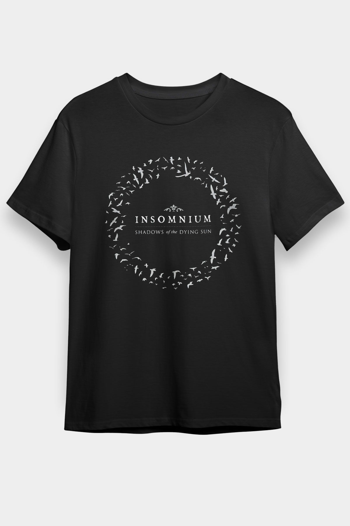 Insomnium Baskılı Unisex Siyah Tişört - Tshirt