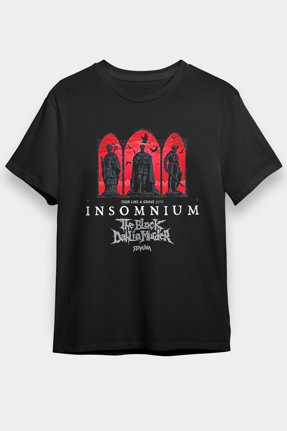 Insomnium Baskılı Unisex Siyah Tişört - Tshirt