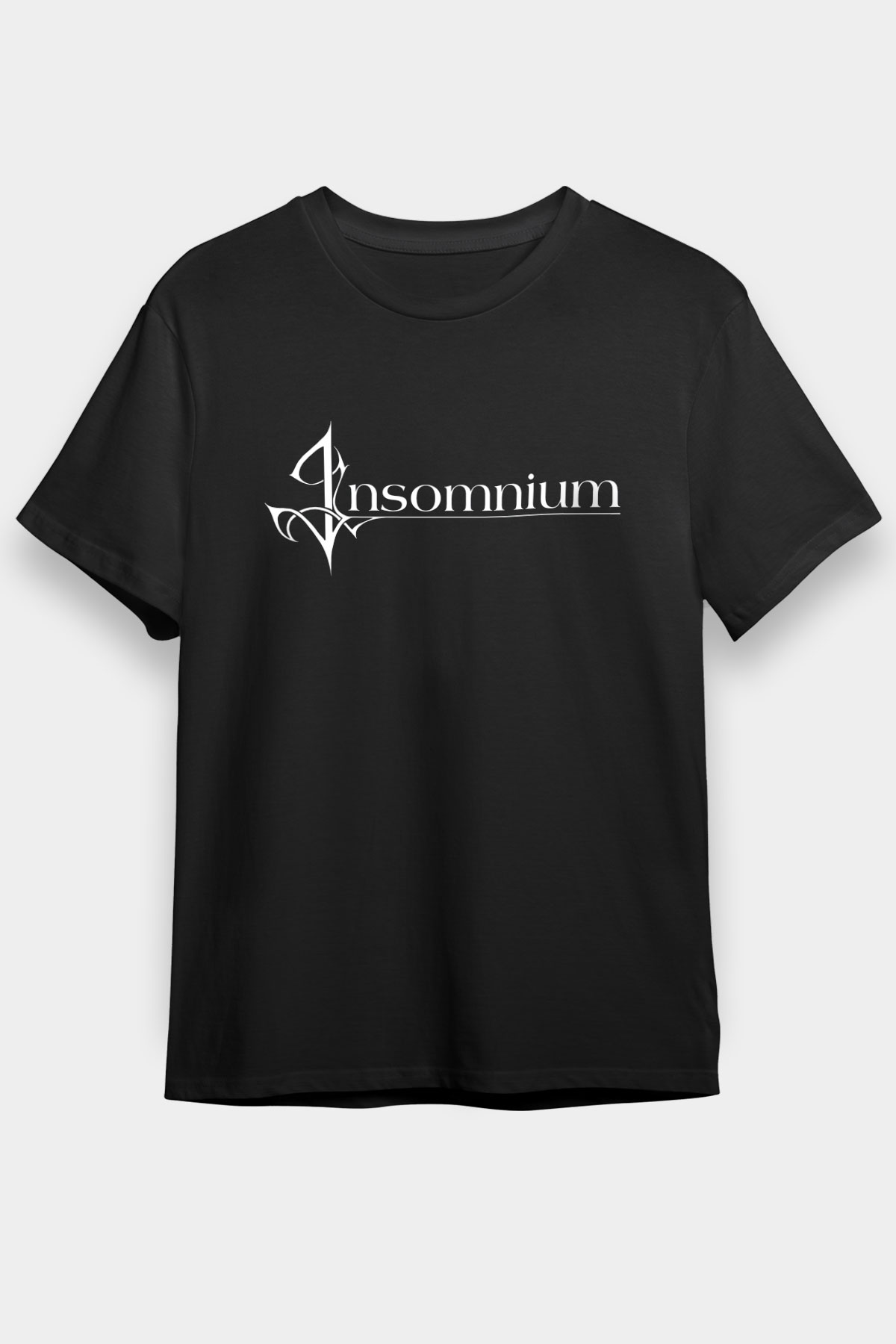 Insomnium Baskılı Unisex Siyah Tişört - Tshirt