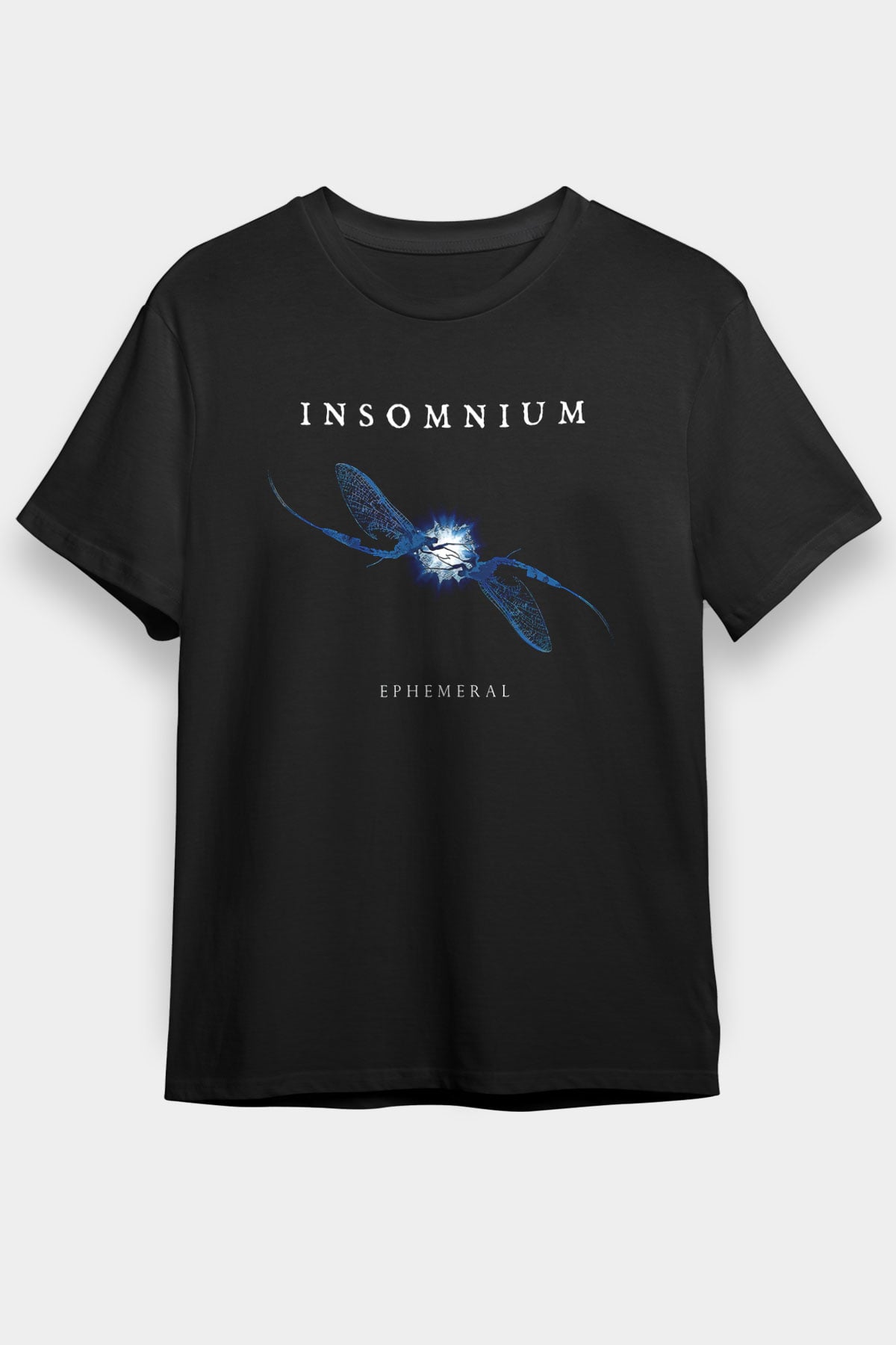 Insomnium Baskılı Unisex Siyah Tişört - Tshirt