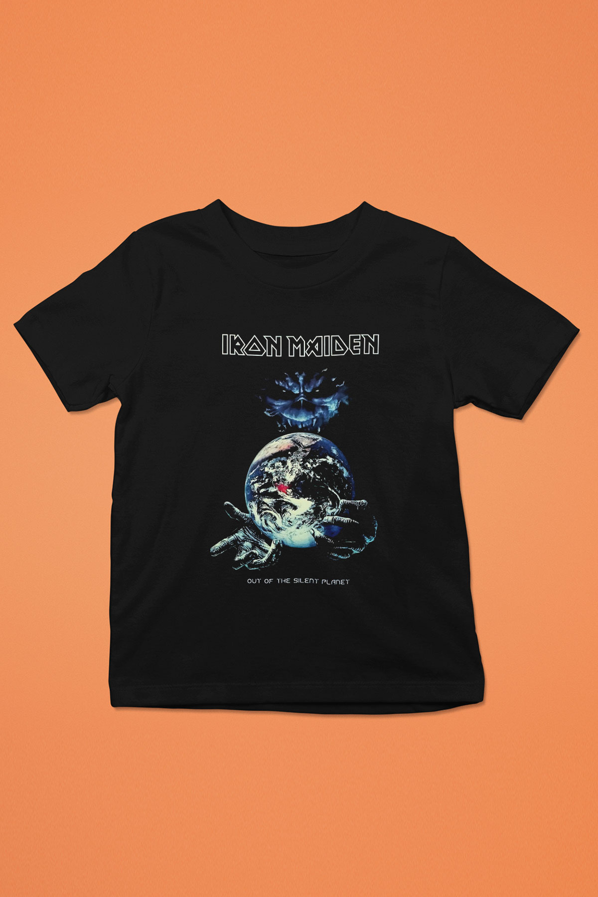 Iron Maiden Baskılı Siyah Unisex Çocuk Tişört