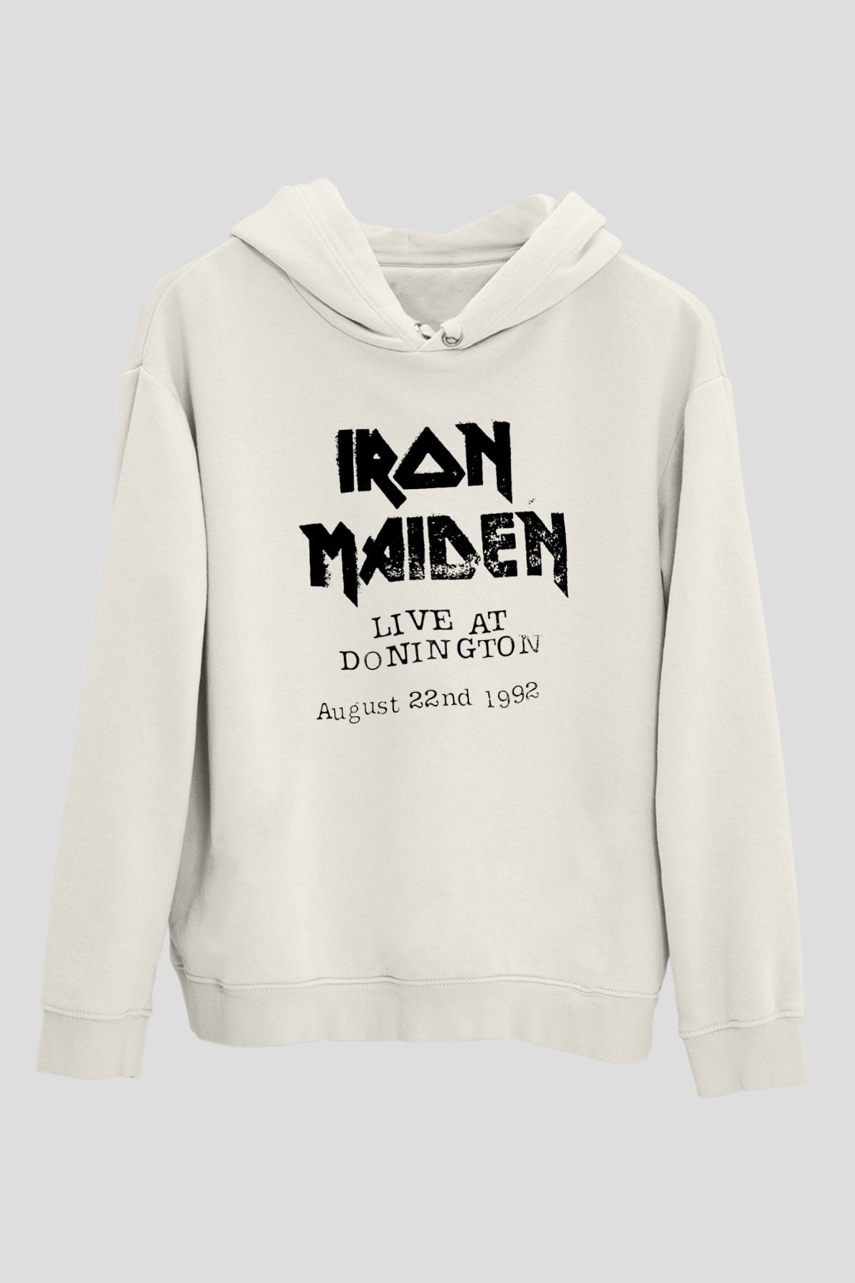 Iron Maiden Beyaz Unisex Kapşonlu Sweatshirt