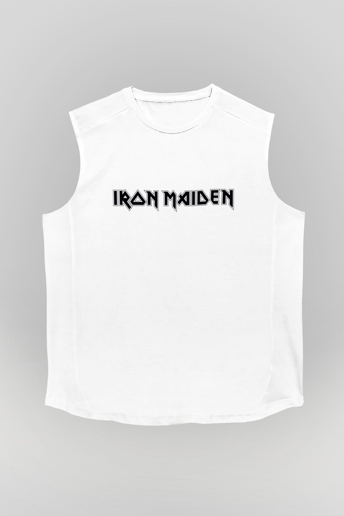 Iron Maiden Beyaz Unisex Kolsuz Tişört