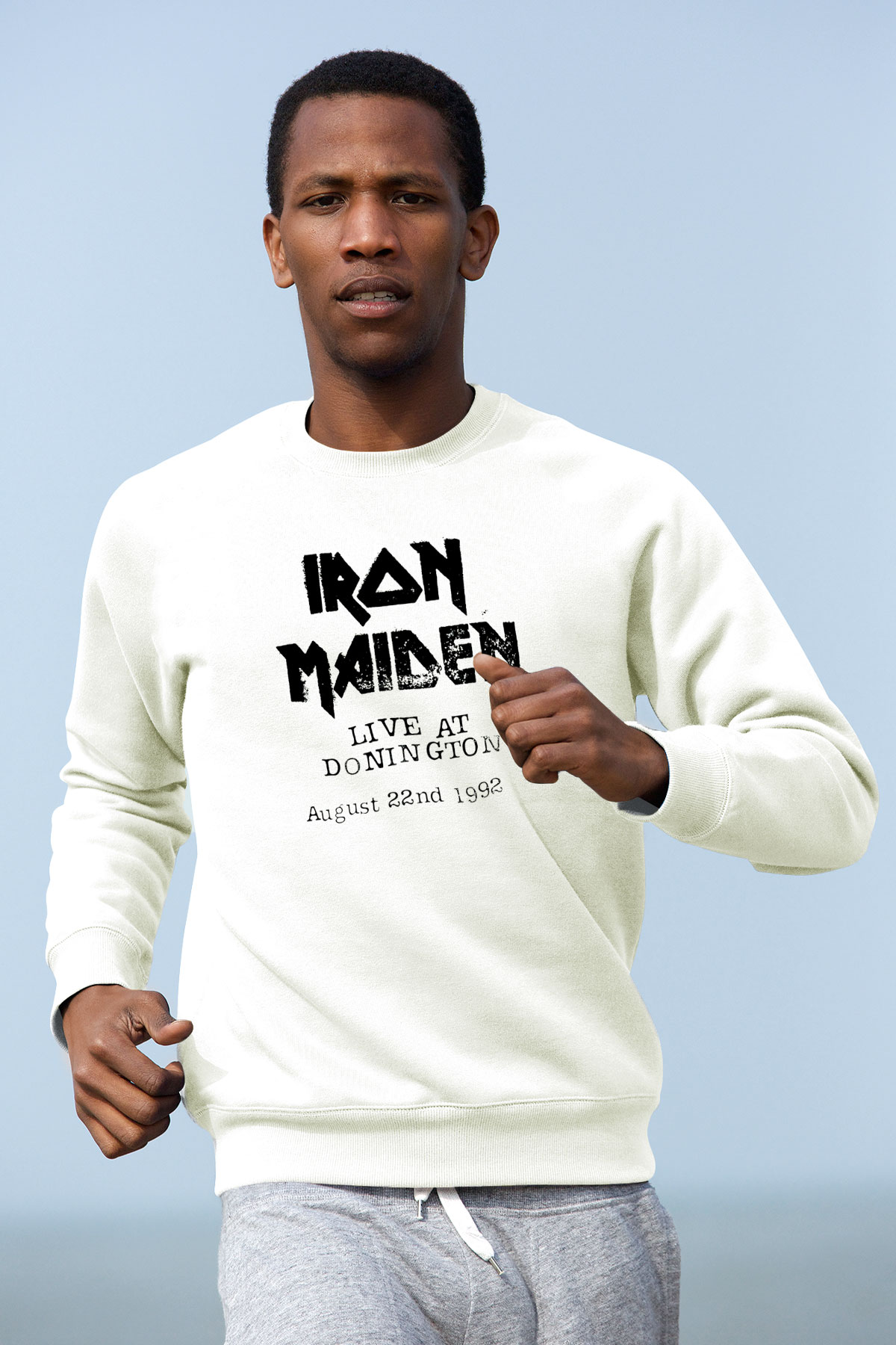 Iron Maiden Beyaz Unisex Sweatshirt