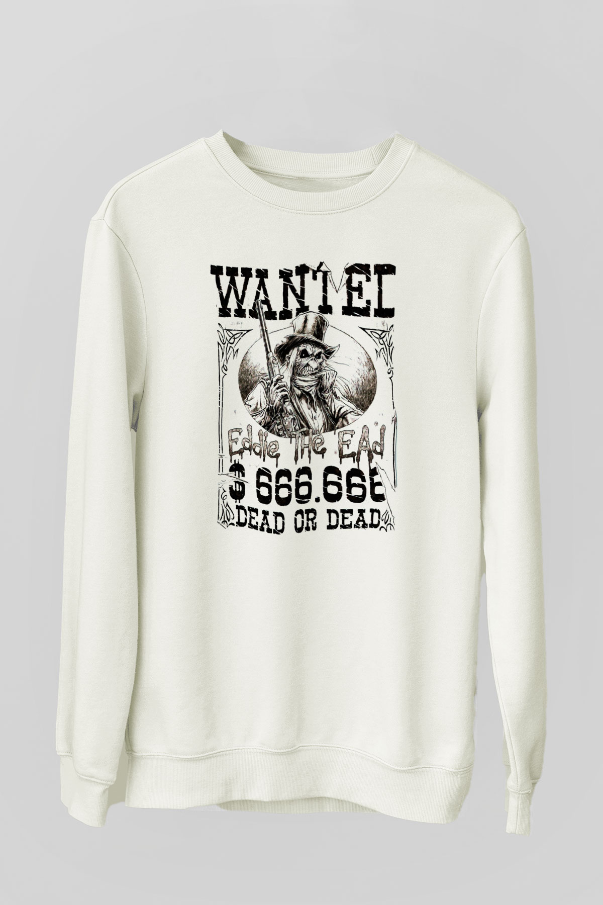 Iron Maiden Beyaz Unisex Sweatshirt