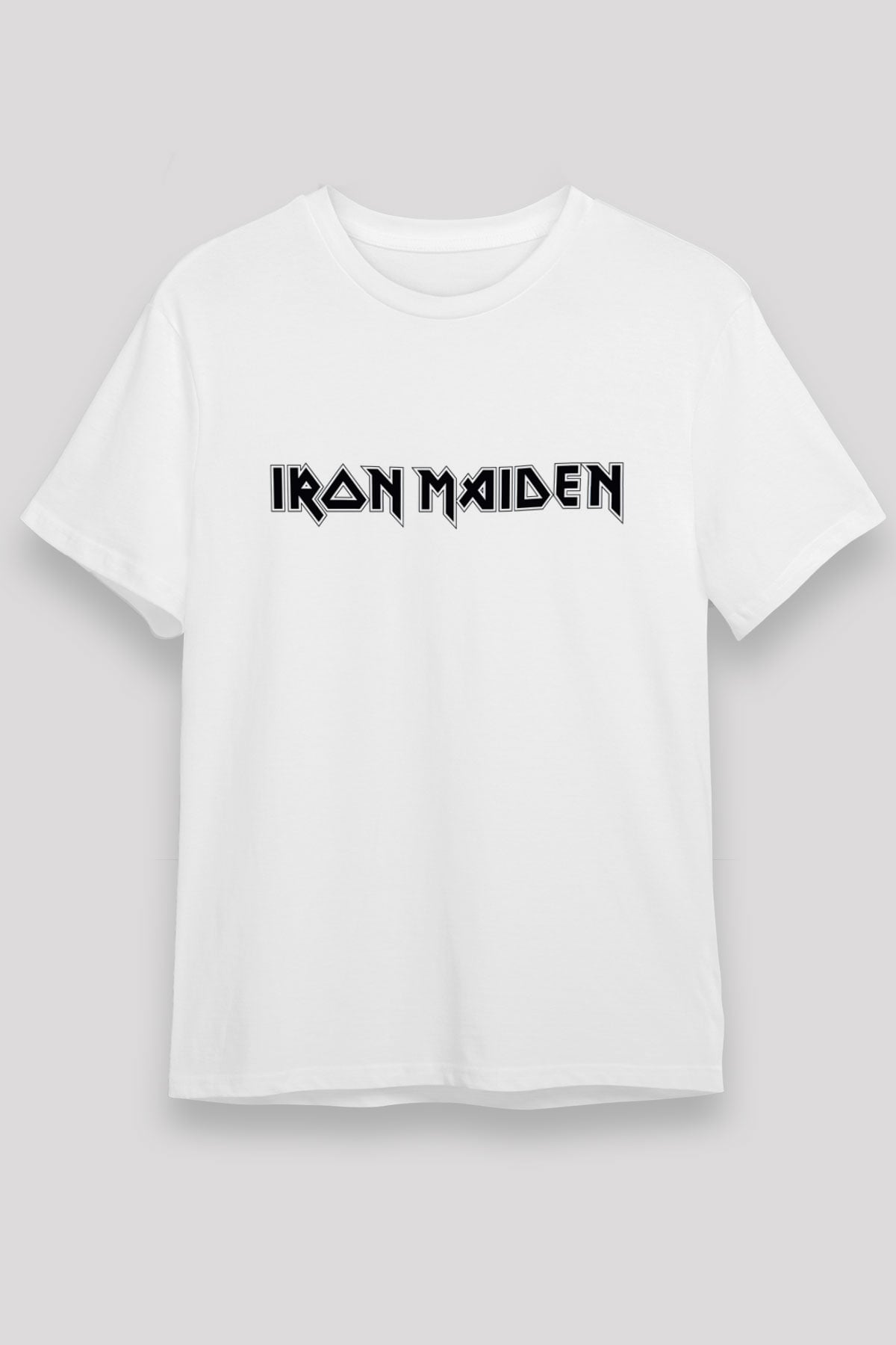 Iron Maiden Beyaz Unisex Tişört T-Shirt - TişörtFabrikası