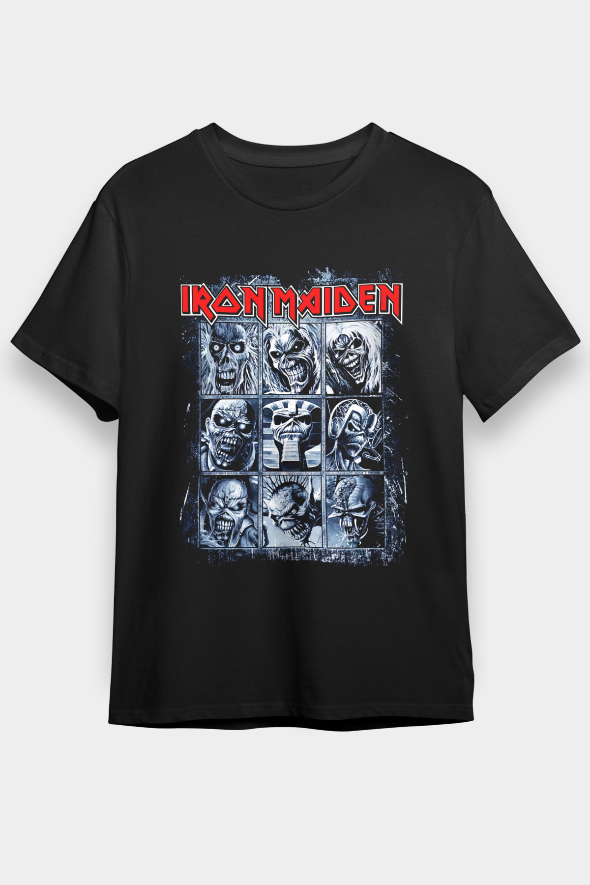 Iron Maiden Eddie Siyah Unisex Tişört T-Shirt - TişörtFabrikası