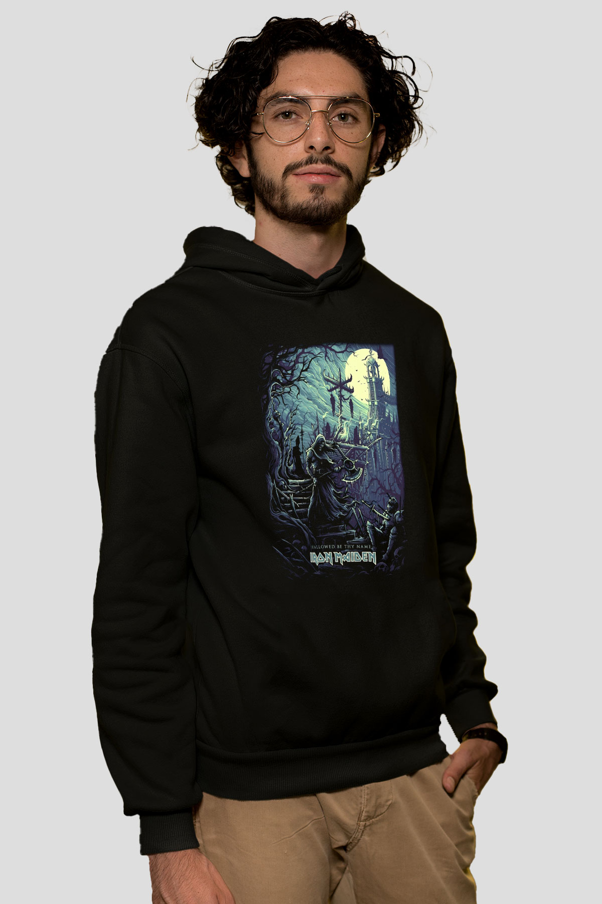 Iron Maiden Hallowed Be Thy Name Siyah Unisex Hoodie