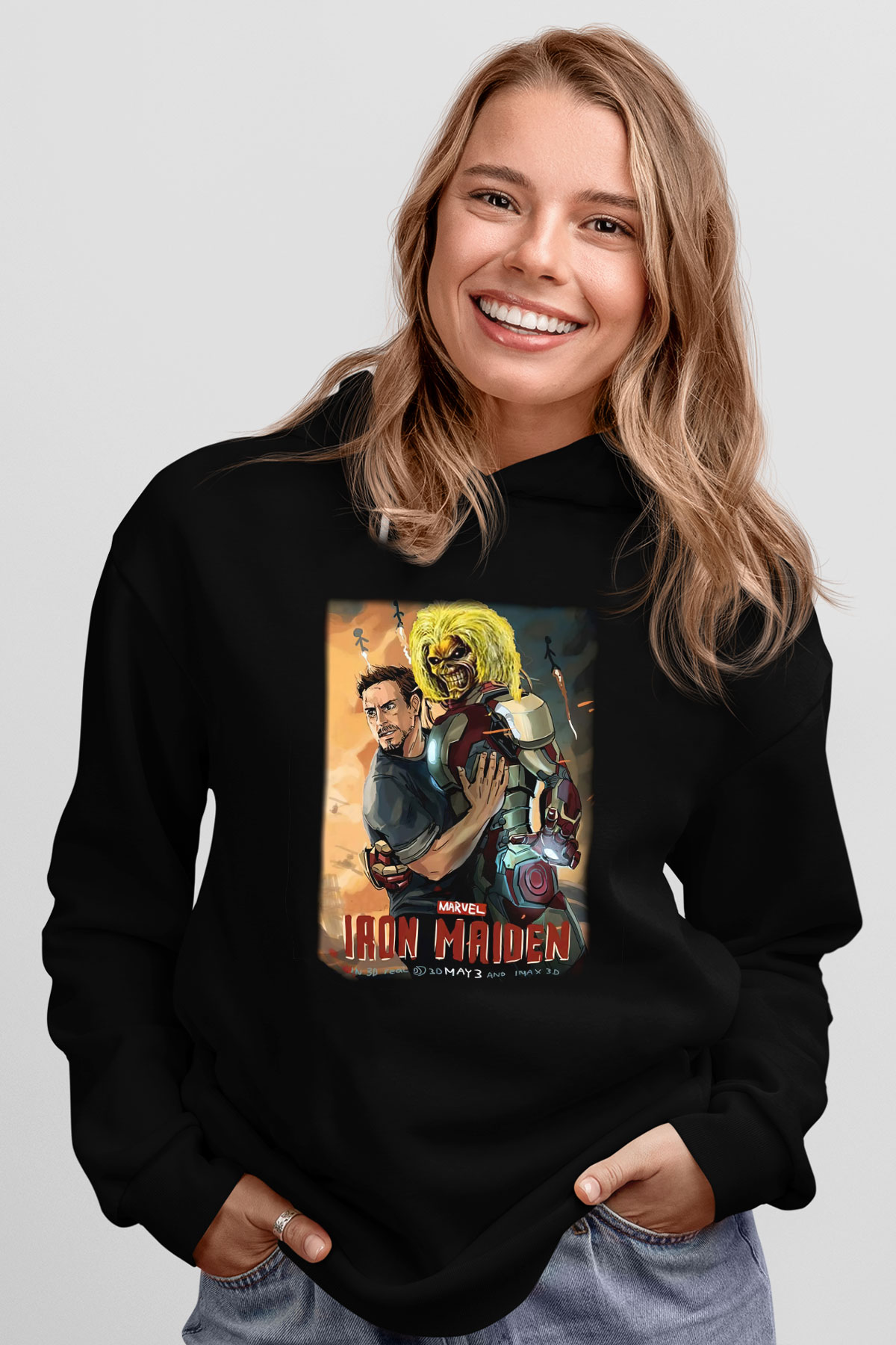 Iron Maiden Siyah Unisex Hoodie