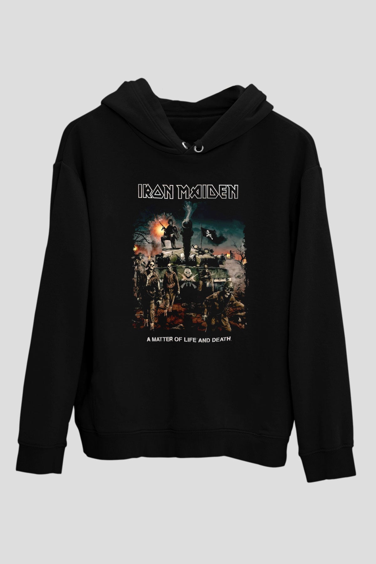 Iron Maiden Siyah Unisex Kapüşonlu Sweatshirt