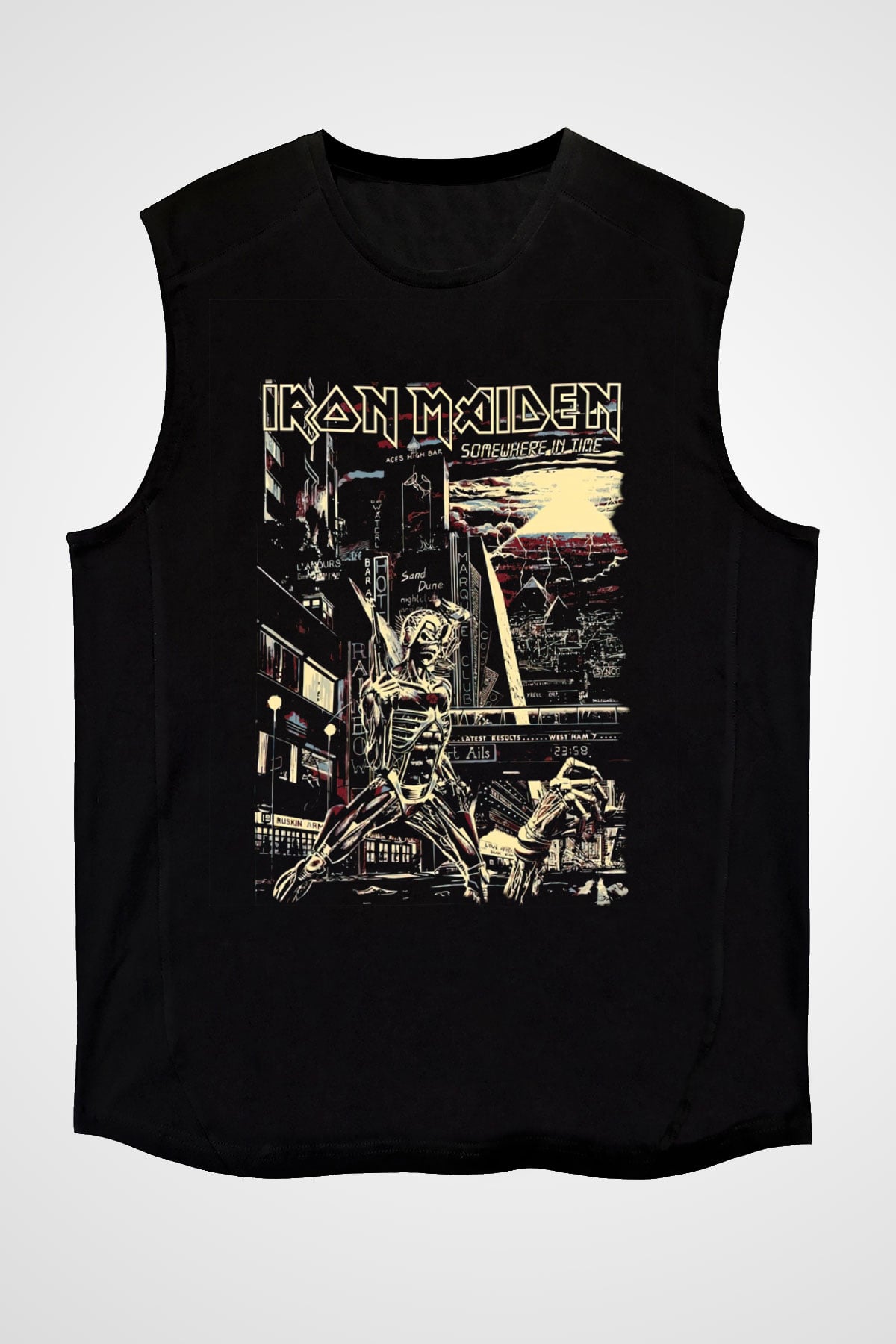 Iron Maiden Siyah Unisex Kolsuz Tişört