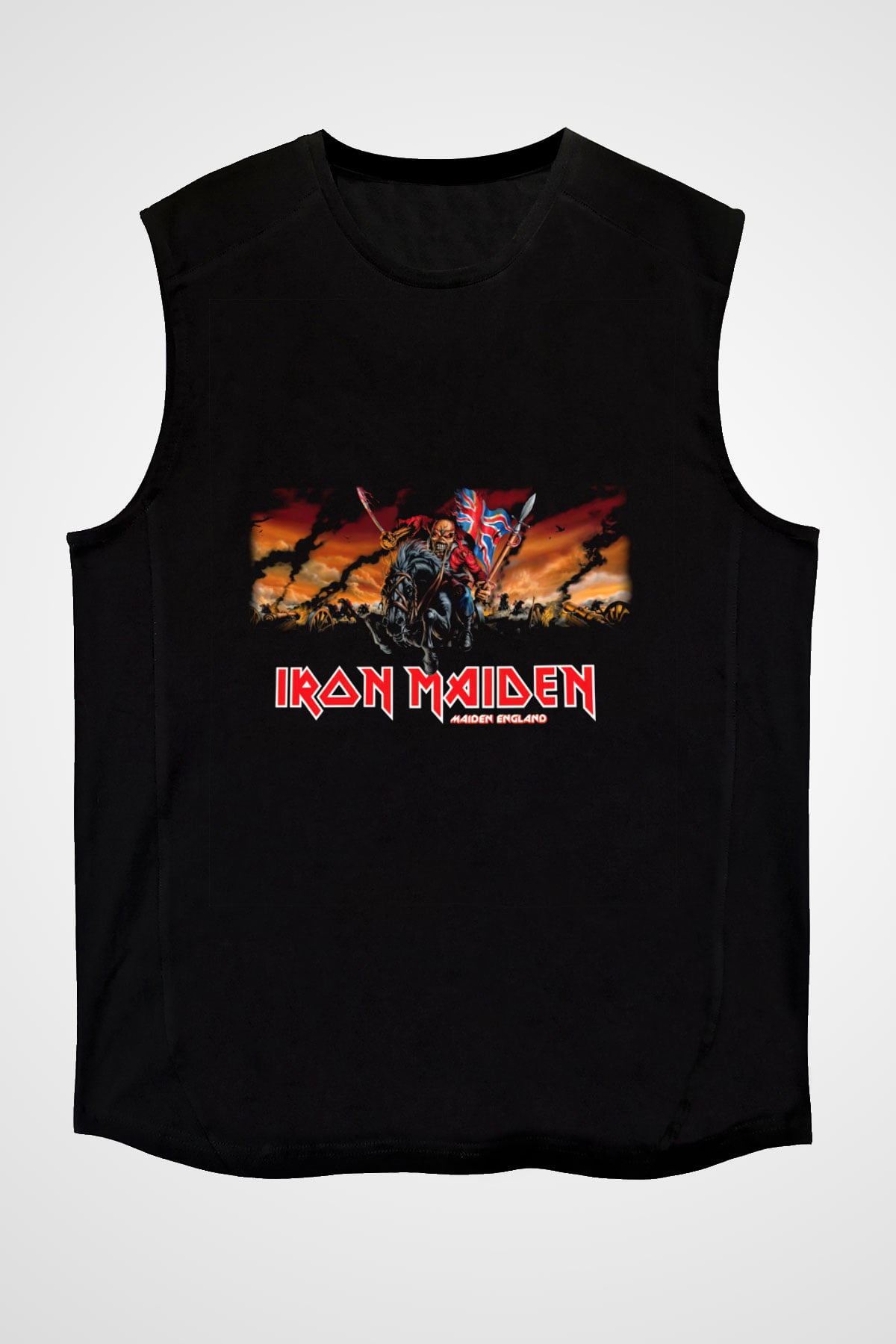 Iron Maiden Siyah Unisex Kolsuz Tişört