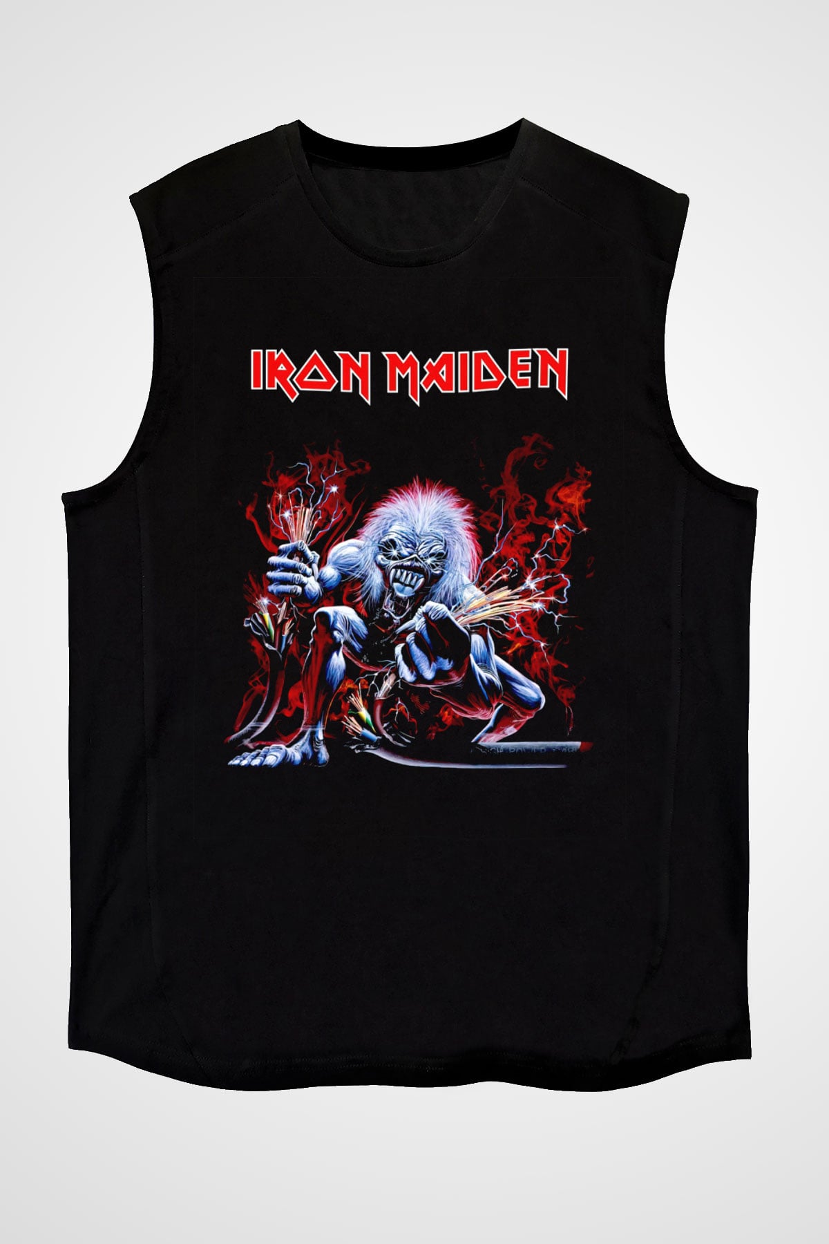 Iron Maiden Siyah Unisex Kolsuz Tişört