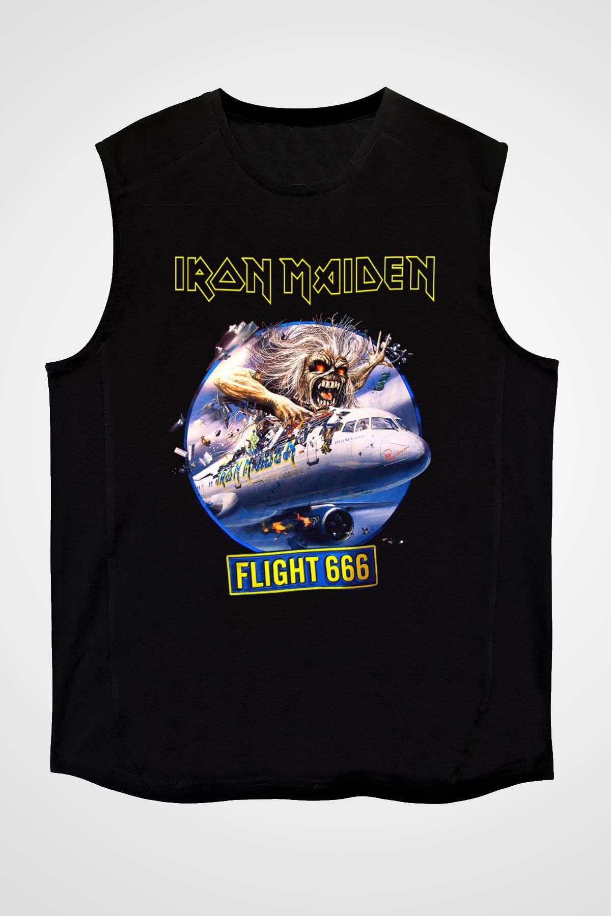Iron Maiden Siyah Unisex Kolsuz Tişört
