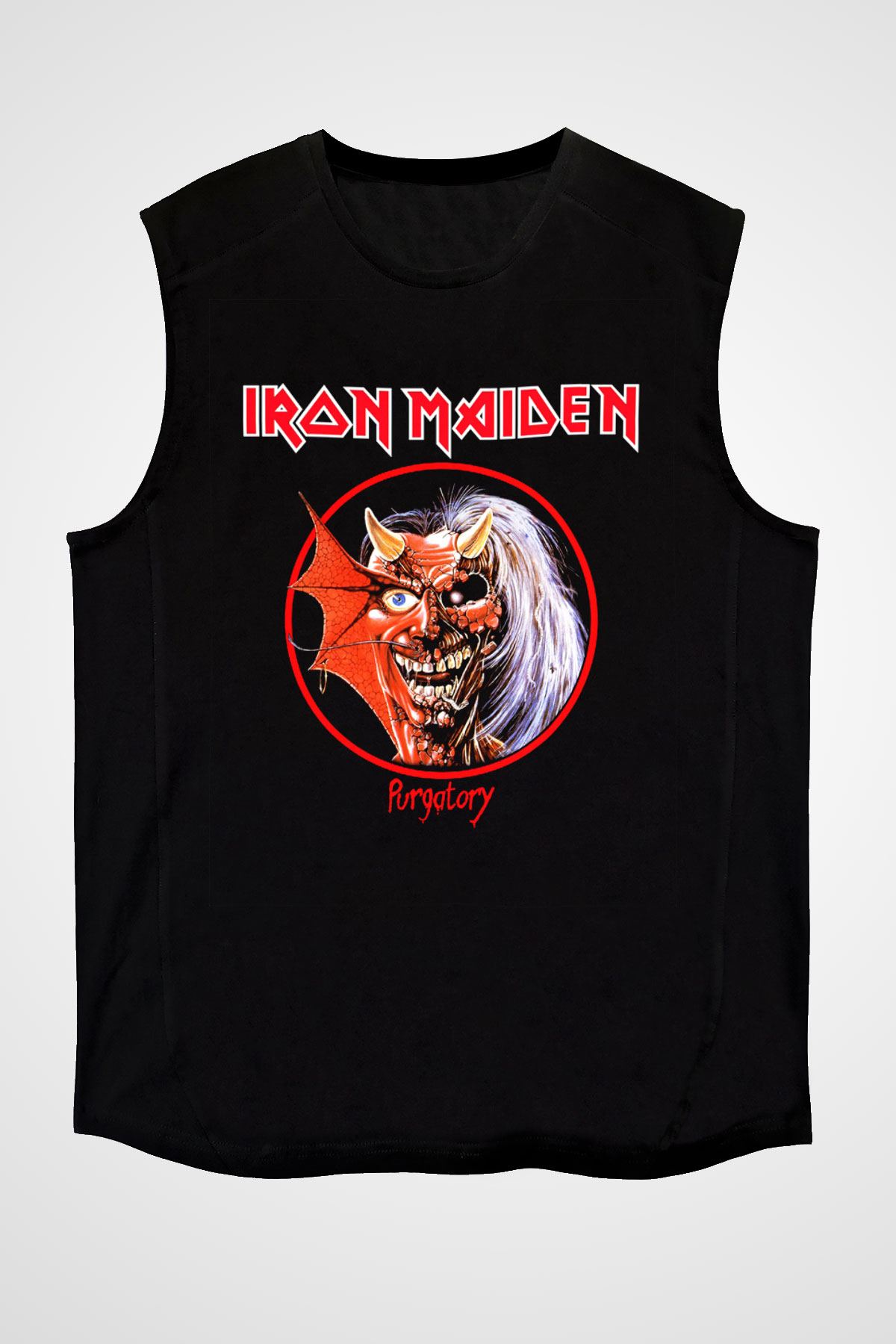 Iron Maiden Siyah Unisex Kolsuz Tişört