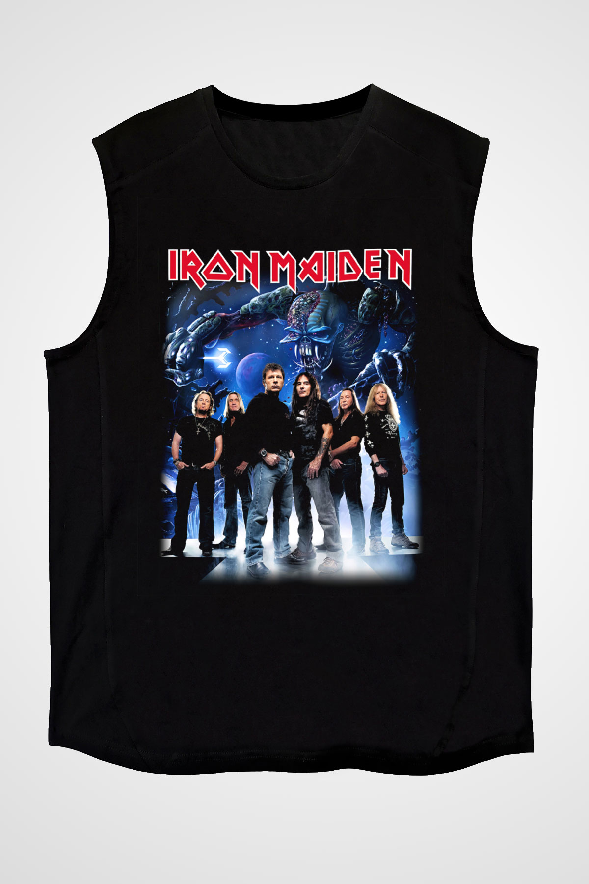 Iron Maiden Siyah Unisex Kolsuz Tişört