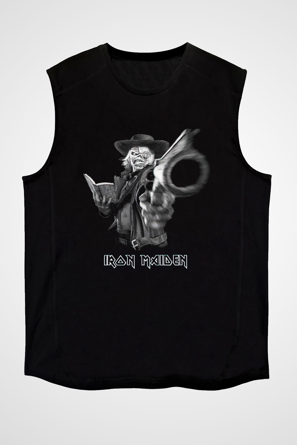 Iron Maiden Siyah Unisex Kolsuz Tişört