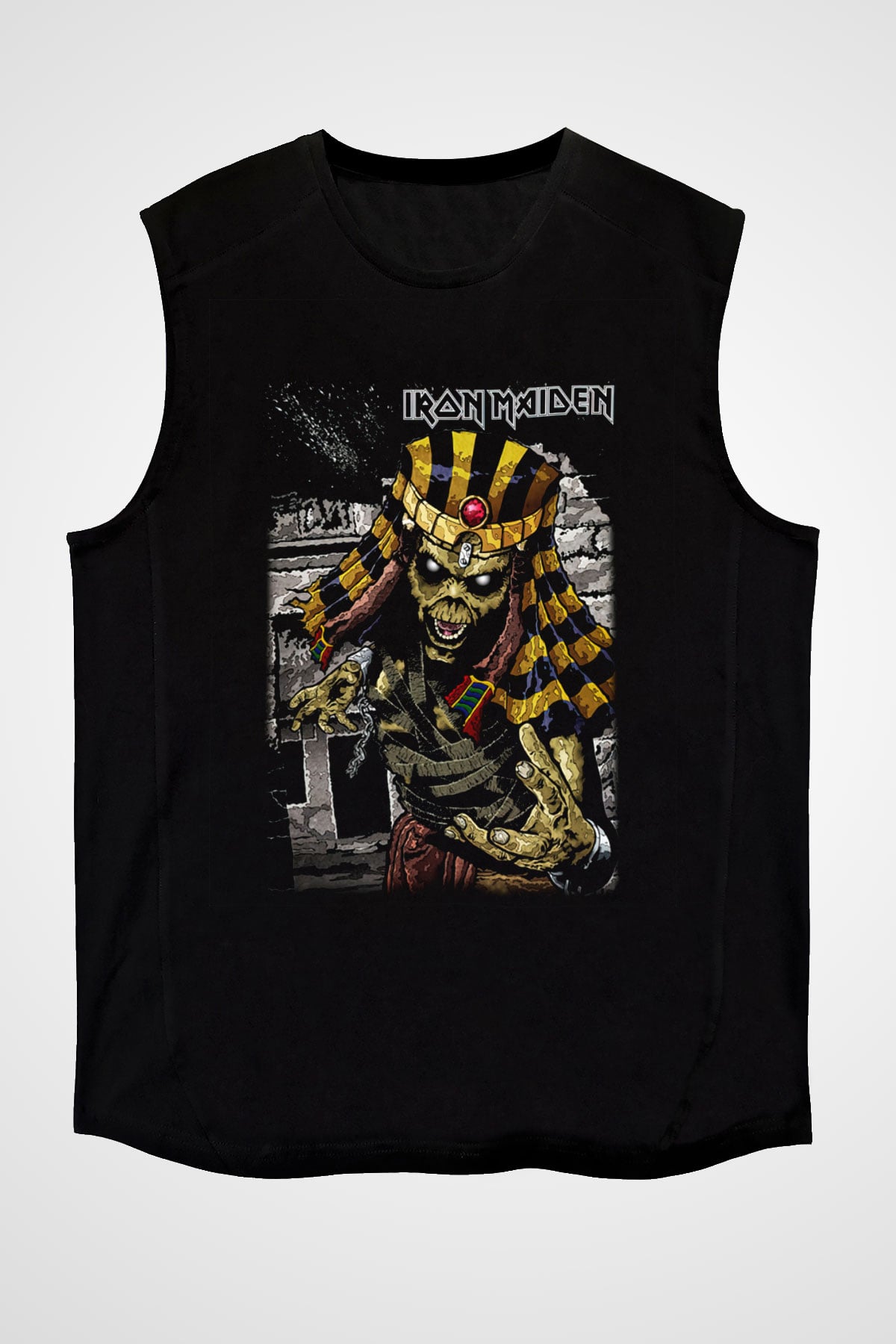 Iron Maiden Siyah Unisex Kolsuz Tişört