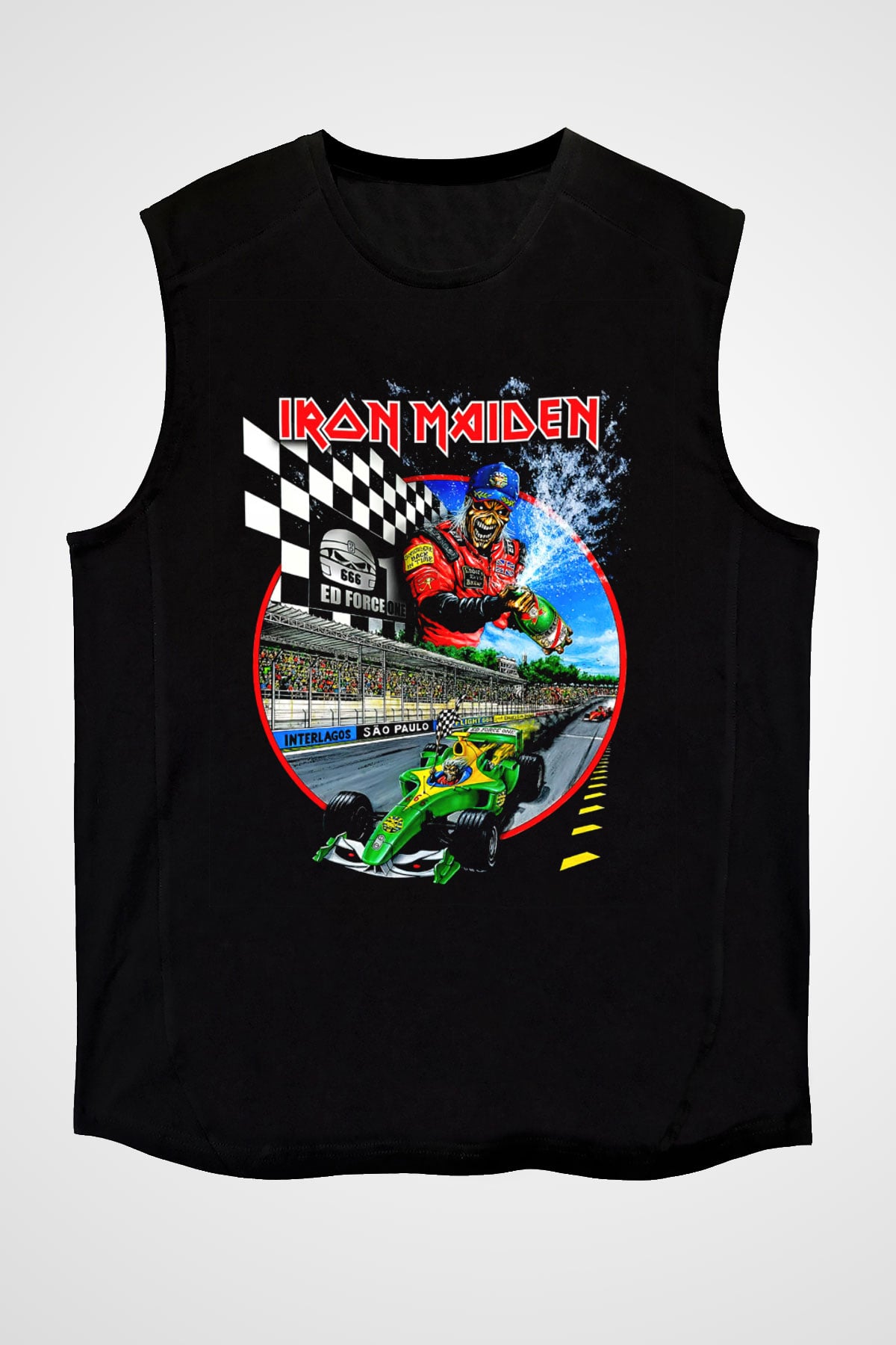 Iron Maiden Siyah Unisex Kolsuz Tişört