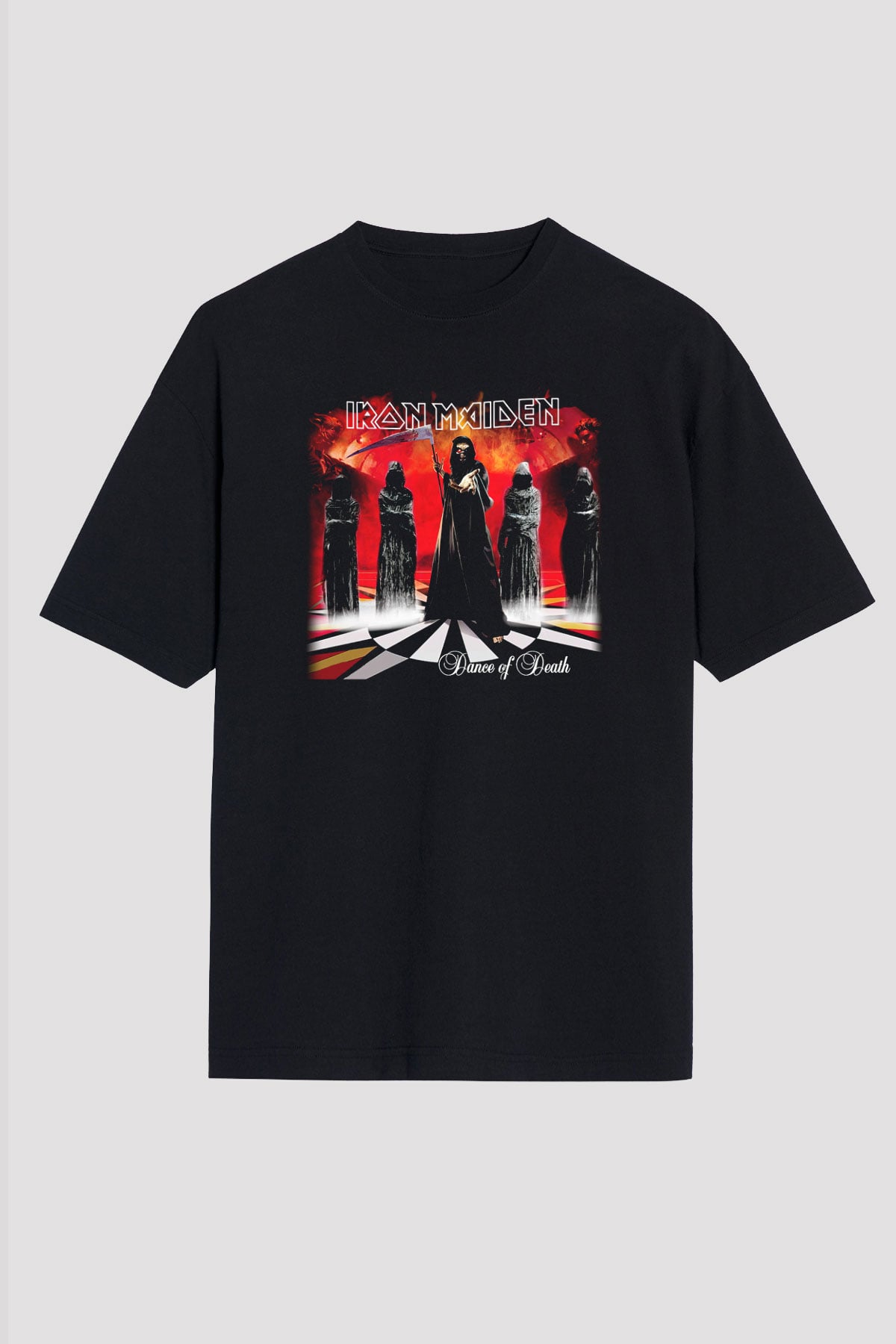 Iron Maiden Siyah Unisex Oversize Tişört T-Shirt